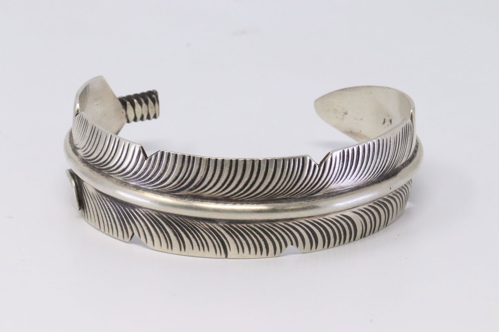 Native American Navajo Handmade Sterling Silver Feather (1 of 5)