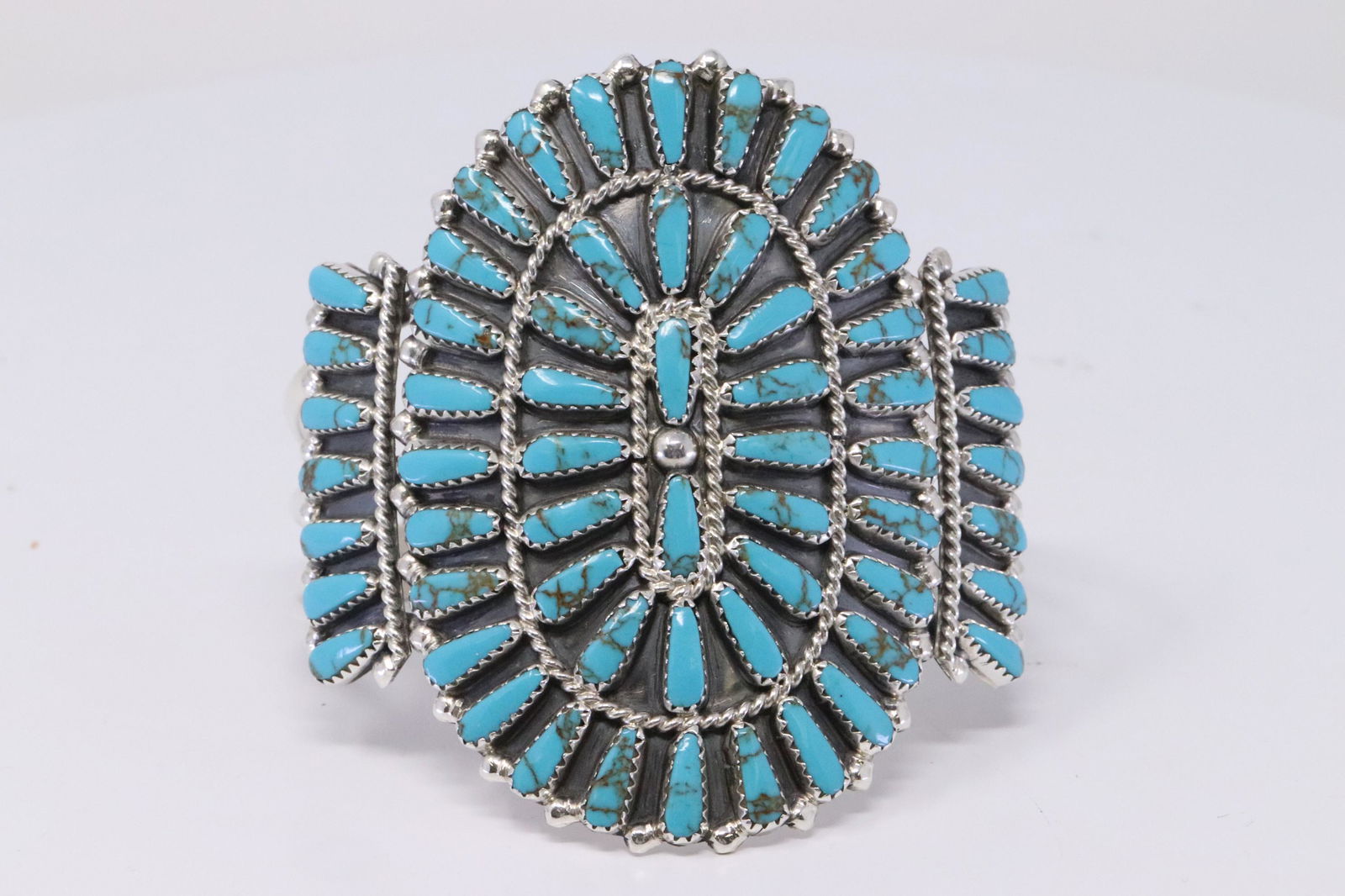 Native American Zuni Handmade Sterling Silver Synthetic (1 of 5)