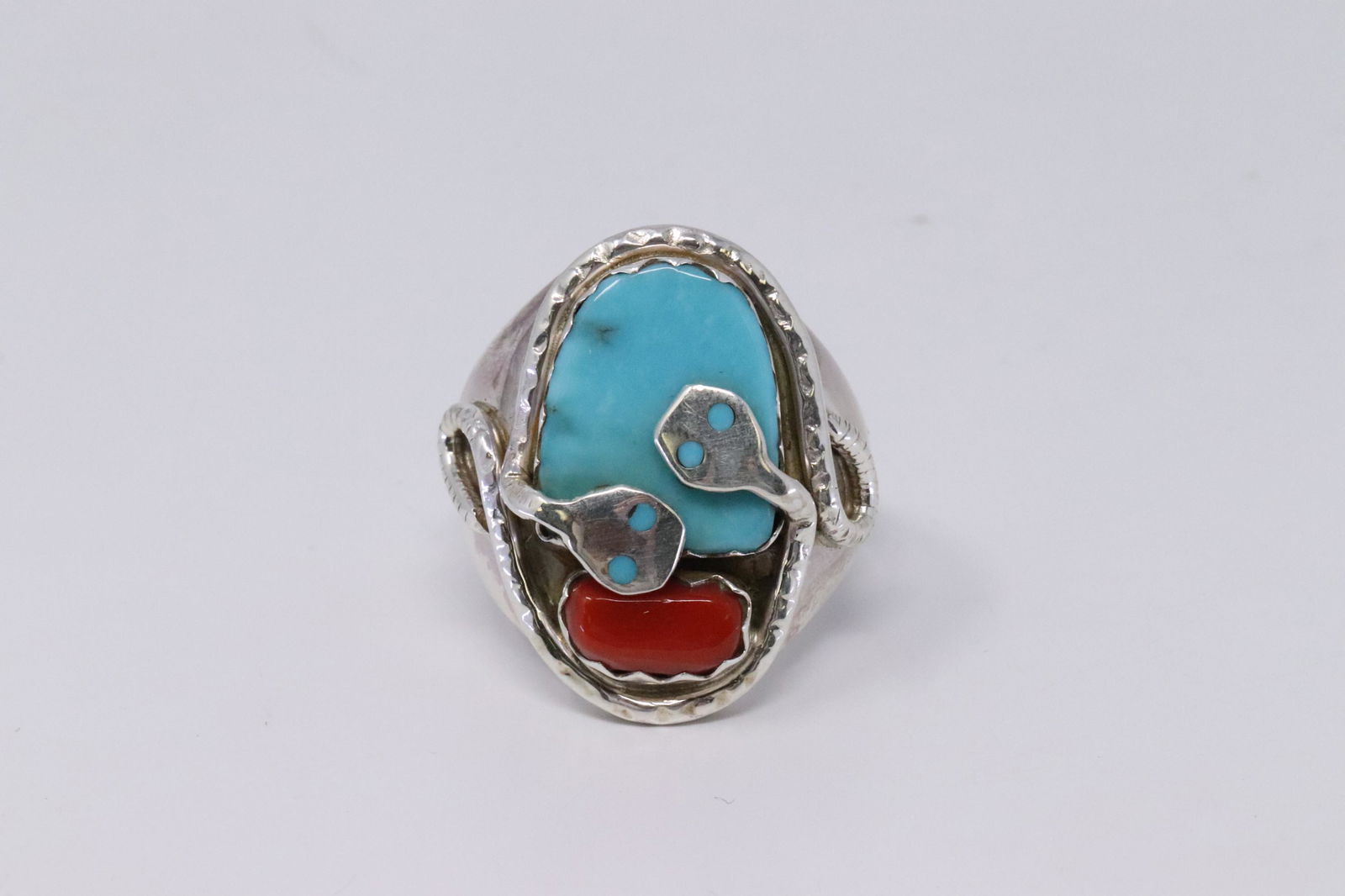 Native American Zuni Handmade Sterling Silver Turquoise (1 of 4)