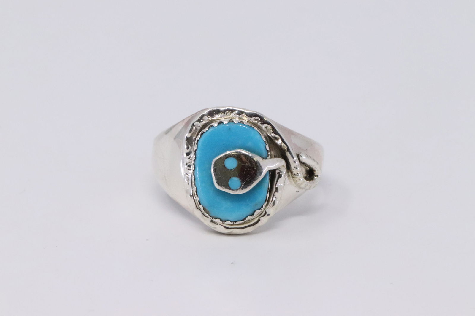 Native American Zuni Handmade Sterling Silver Turquoise (1 of 5)