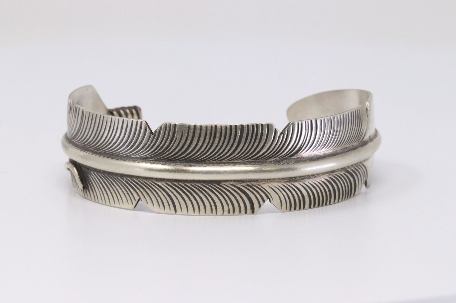 Native American Navajo Handmade Sterling Silver Feather (1 of 5)