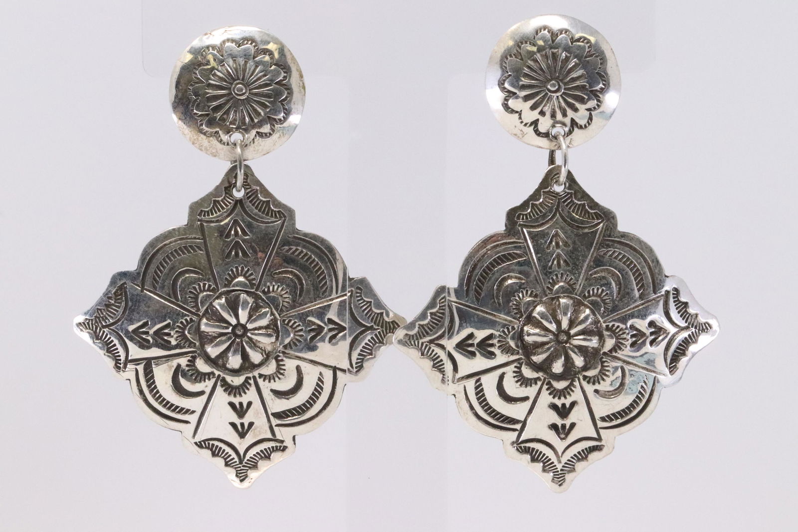 Native American Navajo Handmade Sterling SilverPost (1 of 4)