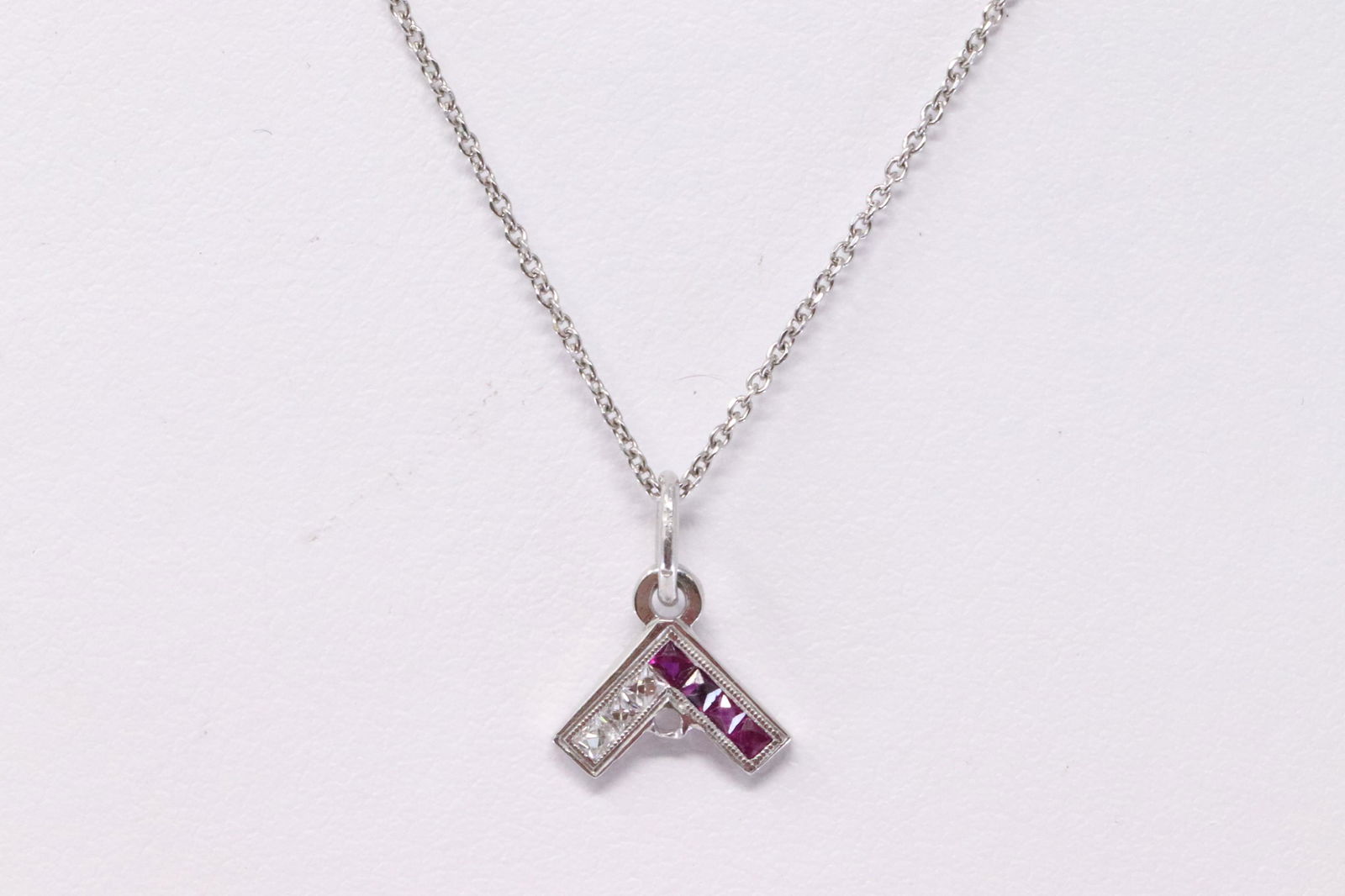14KT Diamond Ruby Pendant (1 of 4)