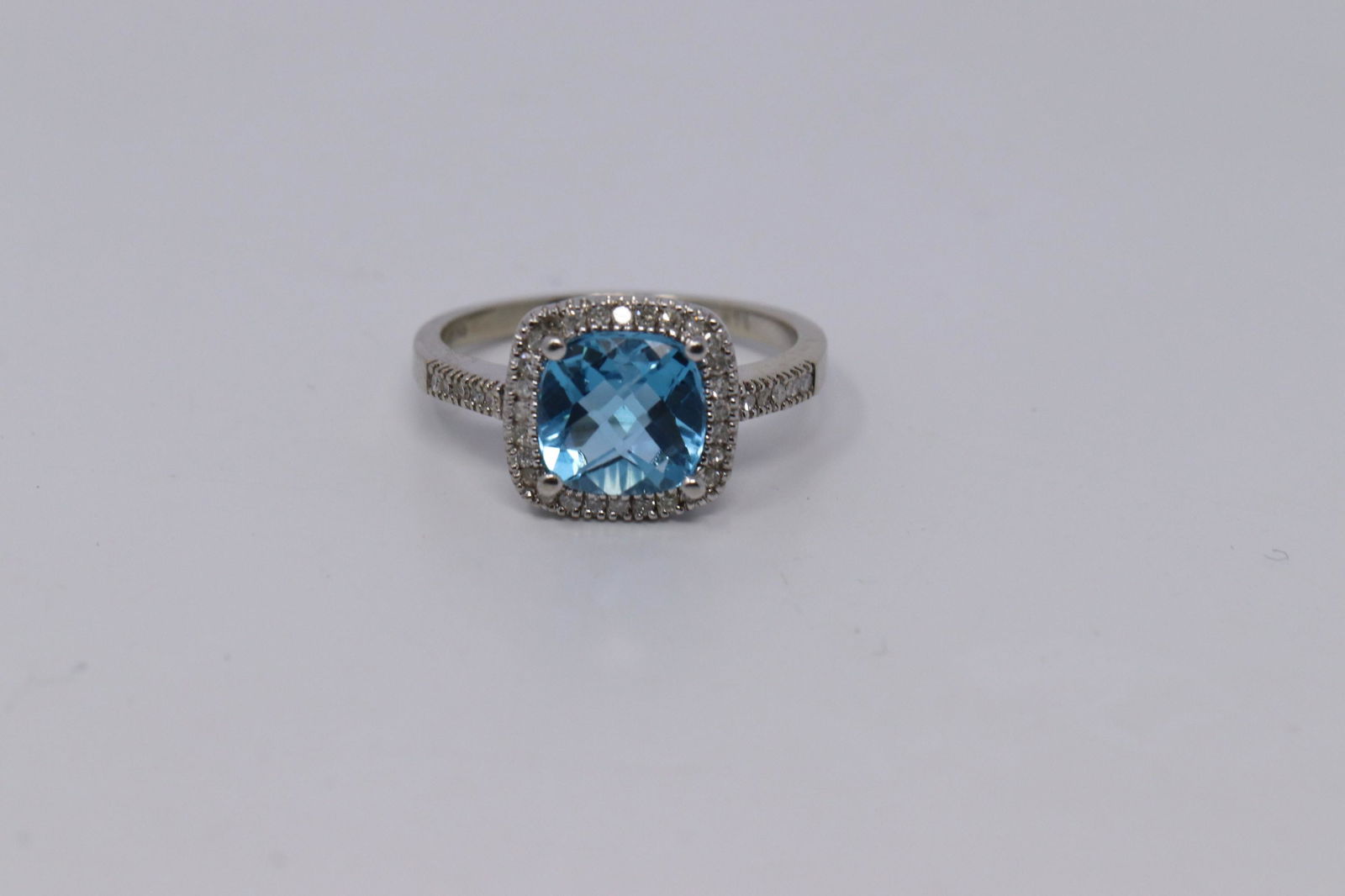 14Kt Diamond | Blue Topaz Ring (1 of 3)