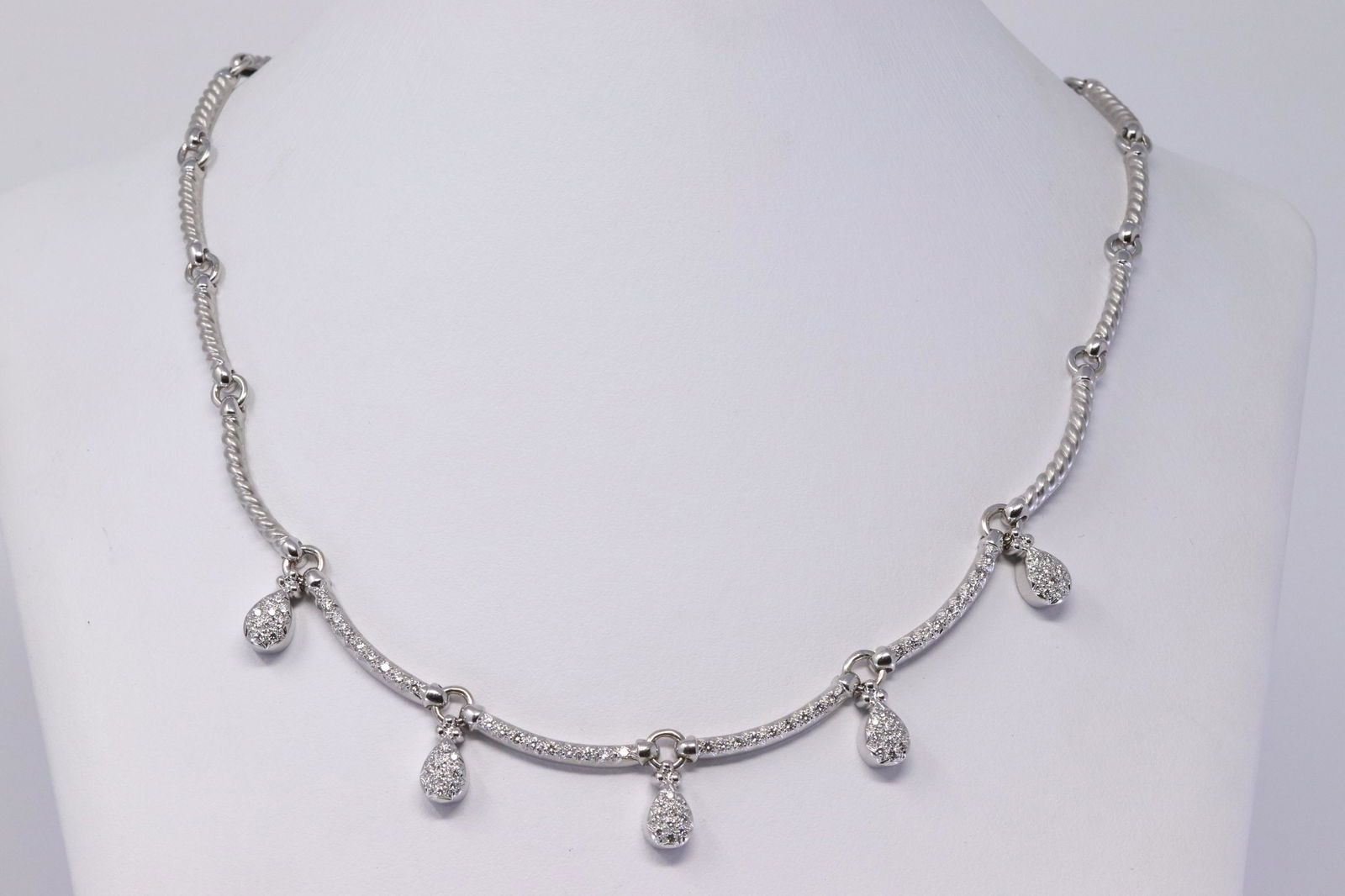 14Kt Diamond Drop Necklace (2.00cttw) (1 of 5)