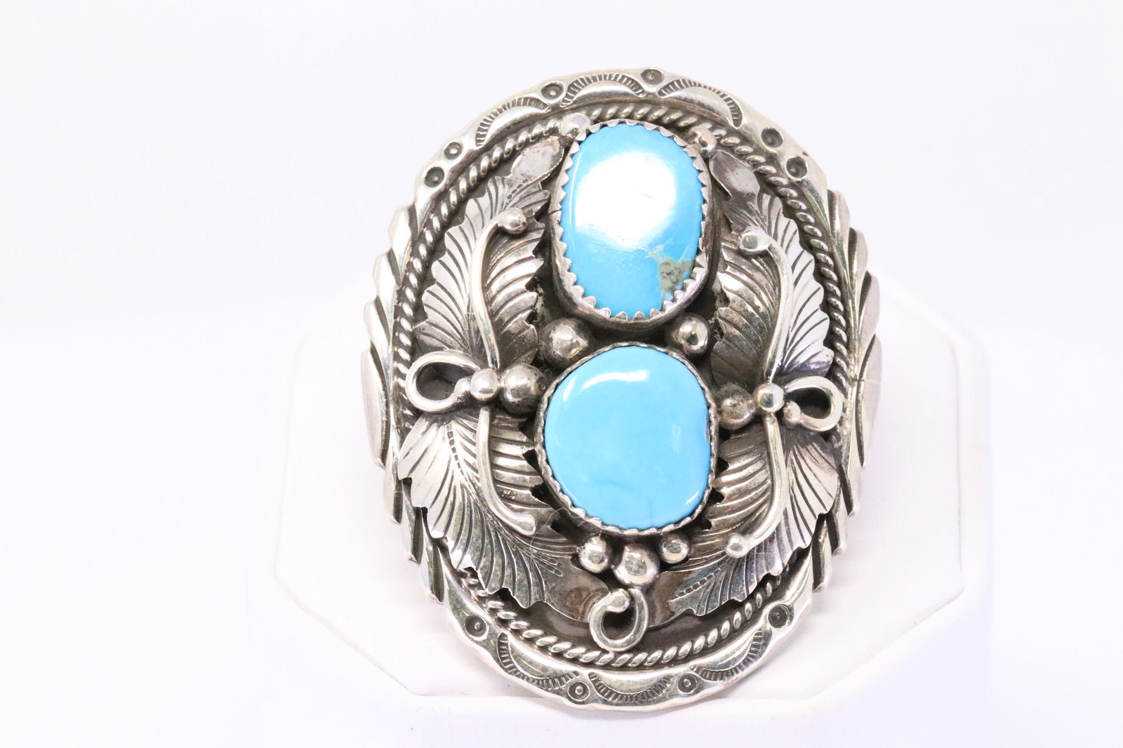 Native American Navajo Handmade Sterling Silver leaf (1 of 5)