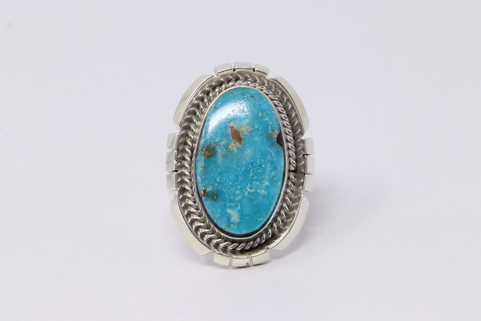Native American Navajo Handmade Sterling Silver: Native American Navajo Handmade | Sterling Silver | Turquoise Ring | Samuel Yellowhair | Ring size: 5.50 | Native American Navajo Southwest Indian Jewelry REF: R.B