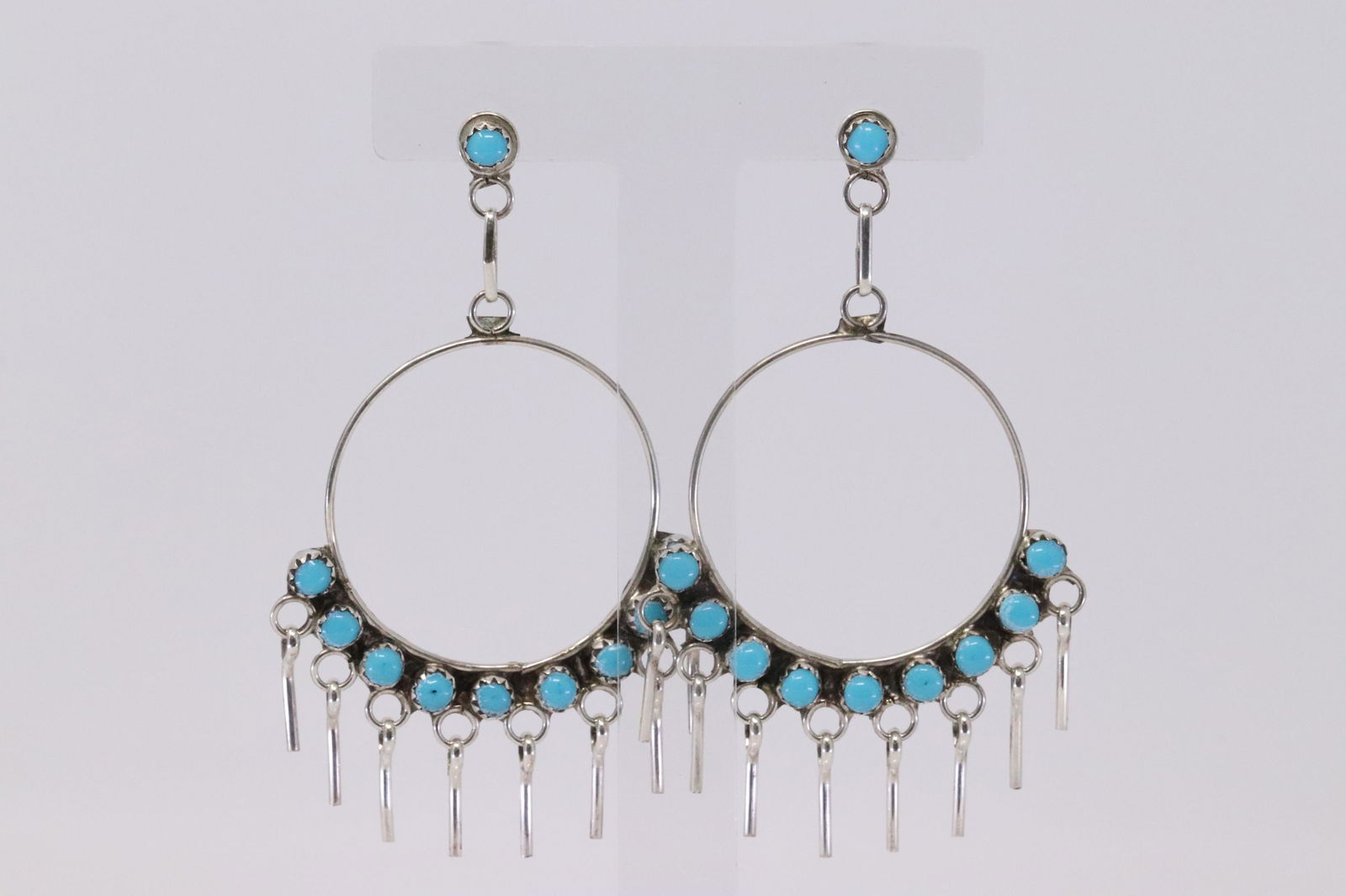 Native American Zuni Handmade Sterling Silver Turquoise (1 of 4)