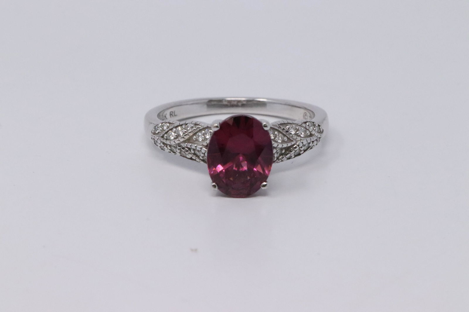14KT Diamond/Pink Tourmaline Ring (1 of 3)