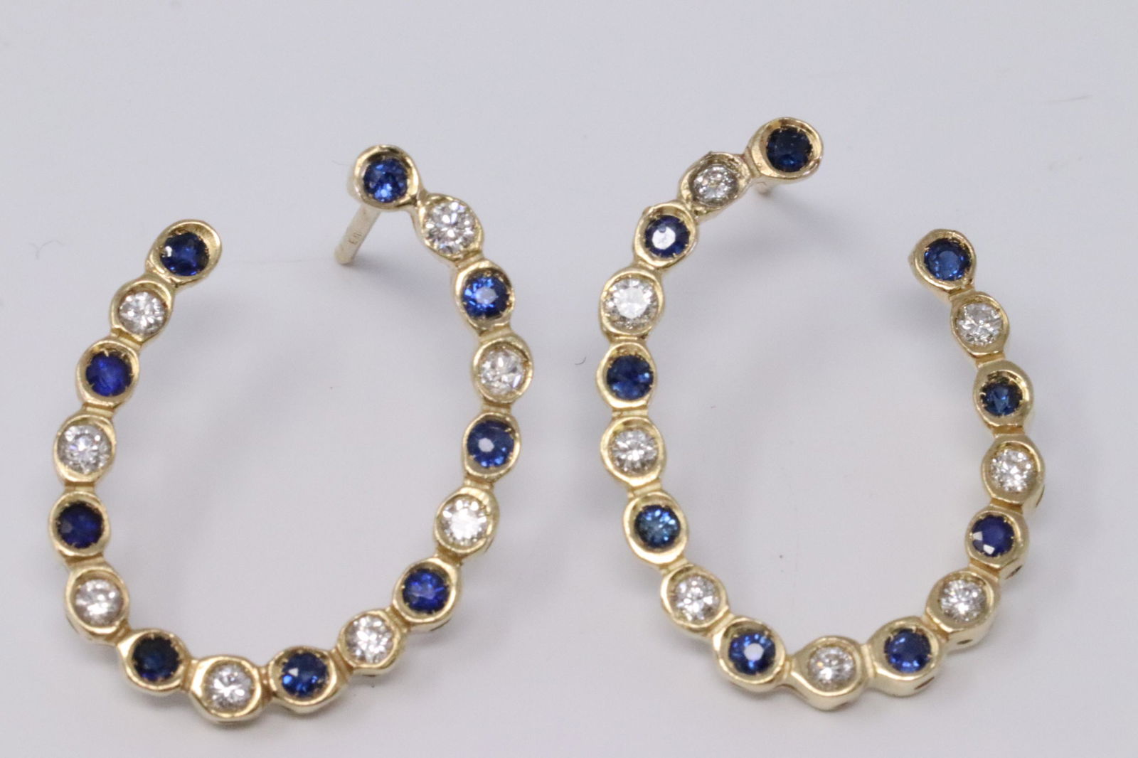 14kt  Diamond | Sapphire Earrings (1 of 4)