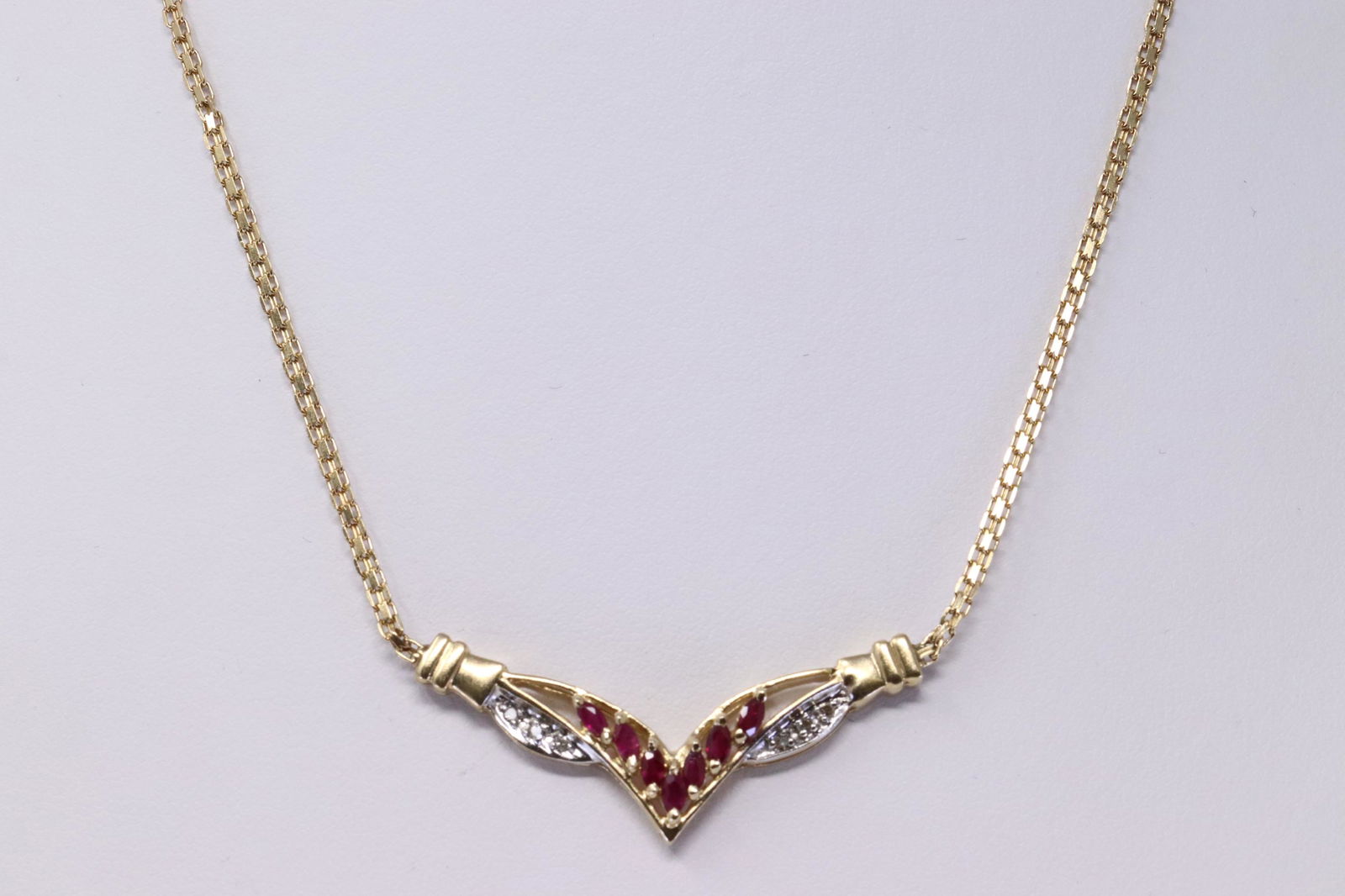 14KT Ladies Diamond | Ruby Necklace (1 of 4)