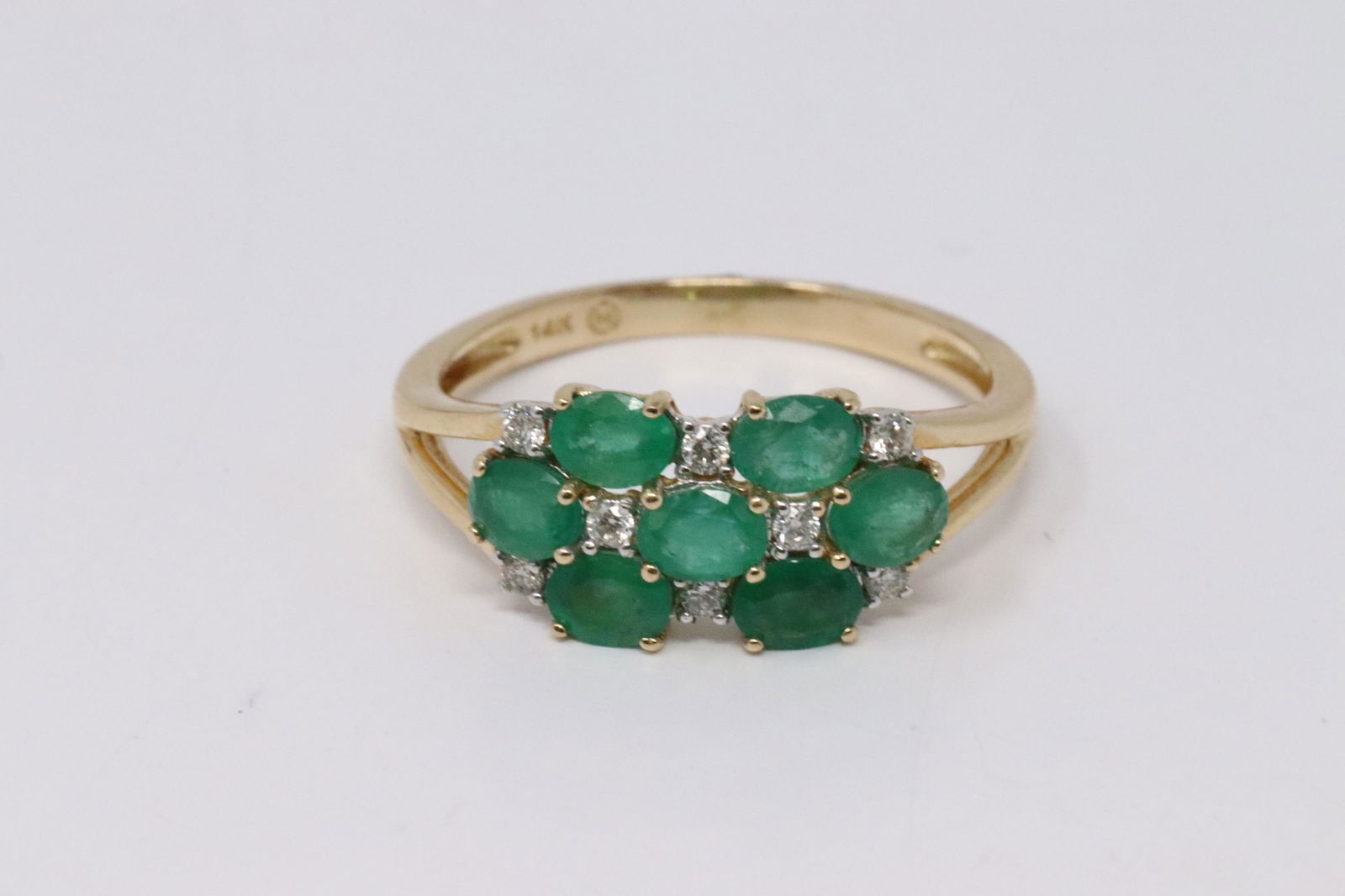 14KT Ladies Emerald | Diamond Ring (1 of 3)