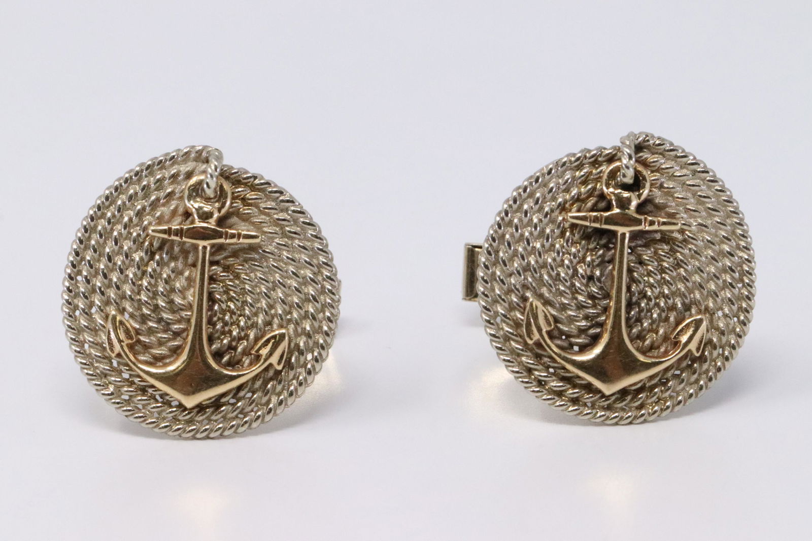 14Kt Anchor Cufflinks Vintage (1 of 3)