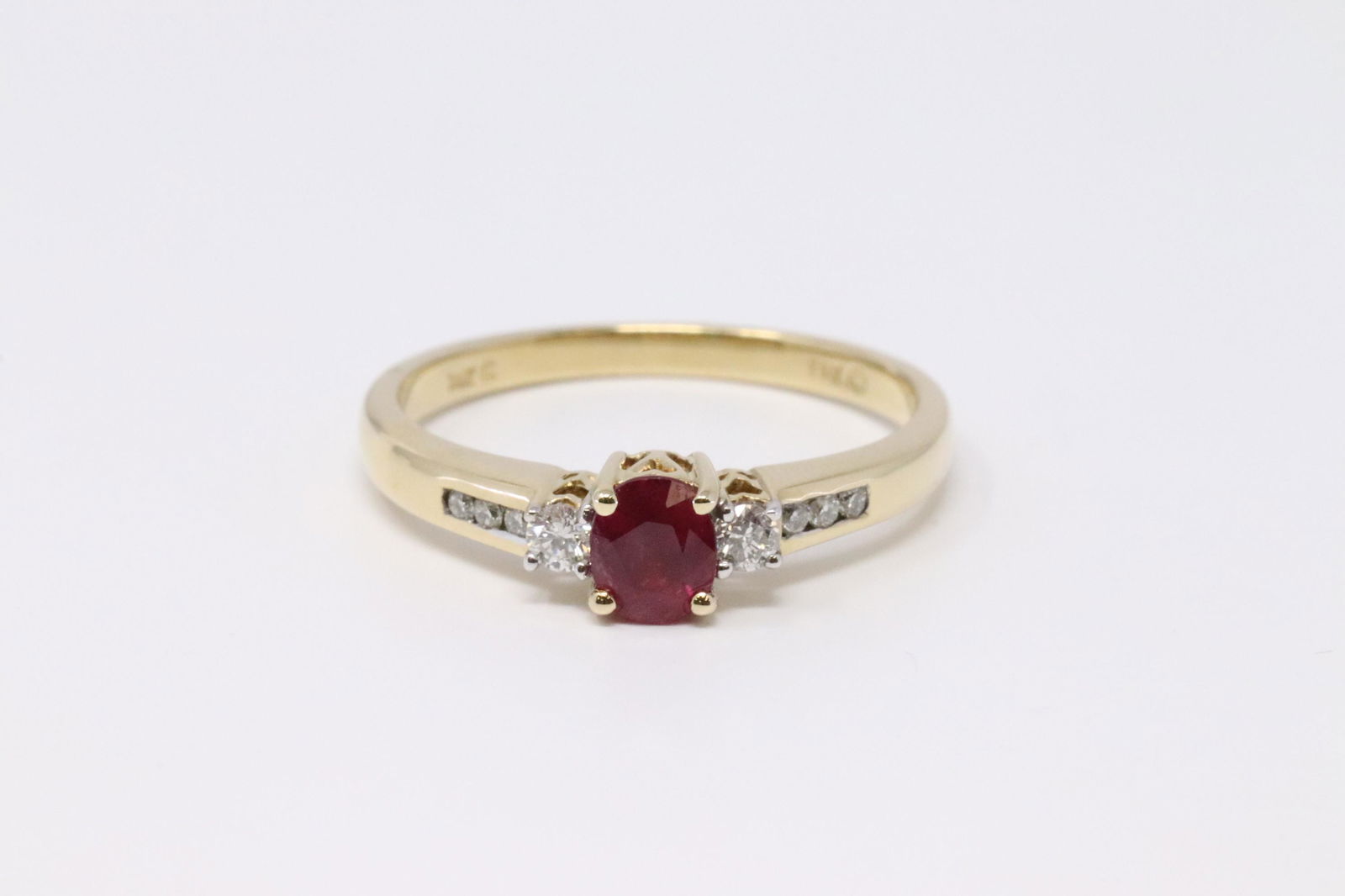 14KT Diamond Ruby Ring (1 of 4)