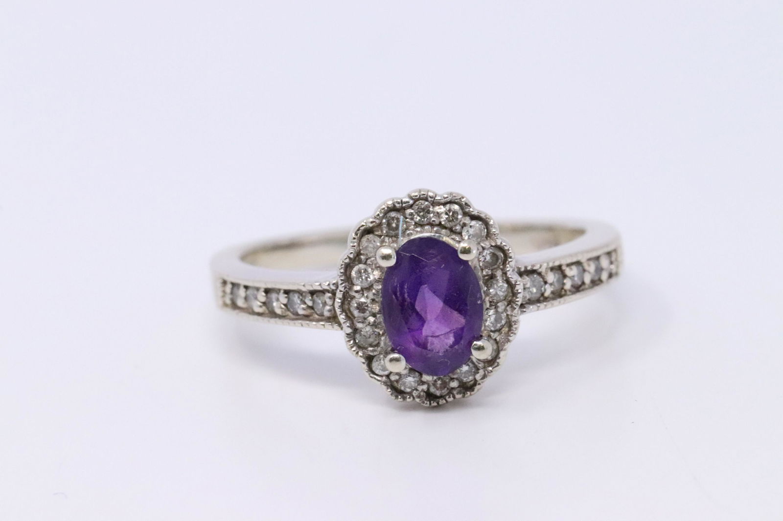 14KT Vintage Amethyst | Diamond Ring (1 of 3)
