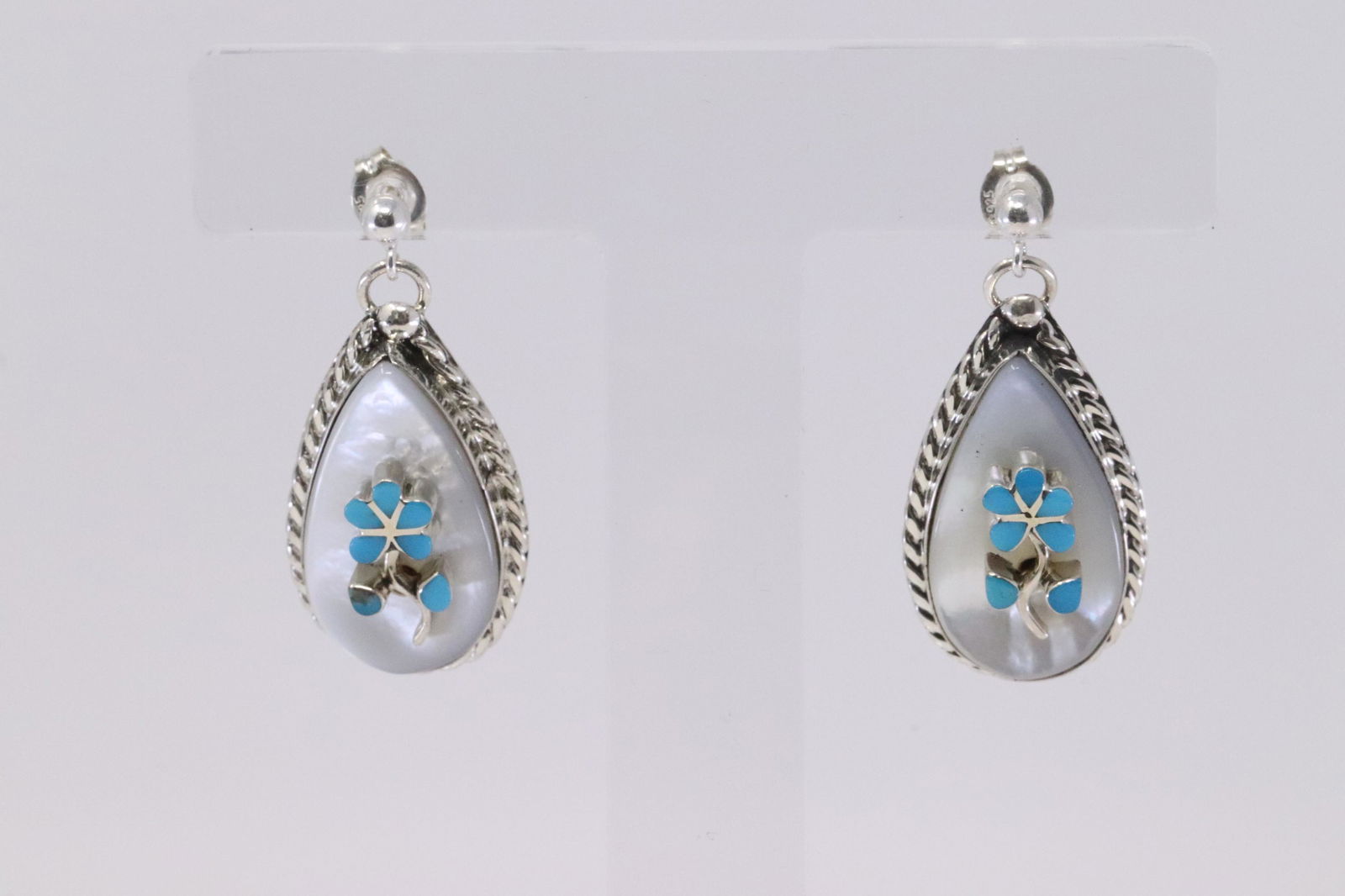 Native American Handmade Sterling Silver Zuni Turquoise (1 of 3)