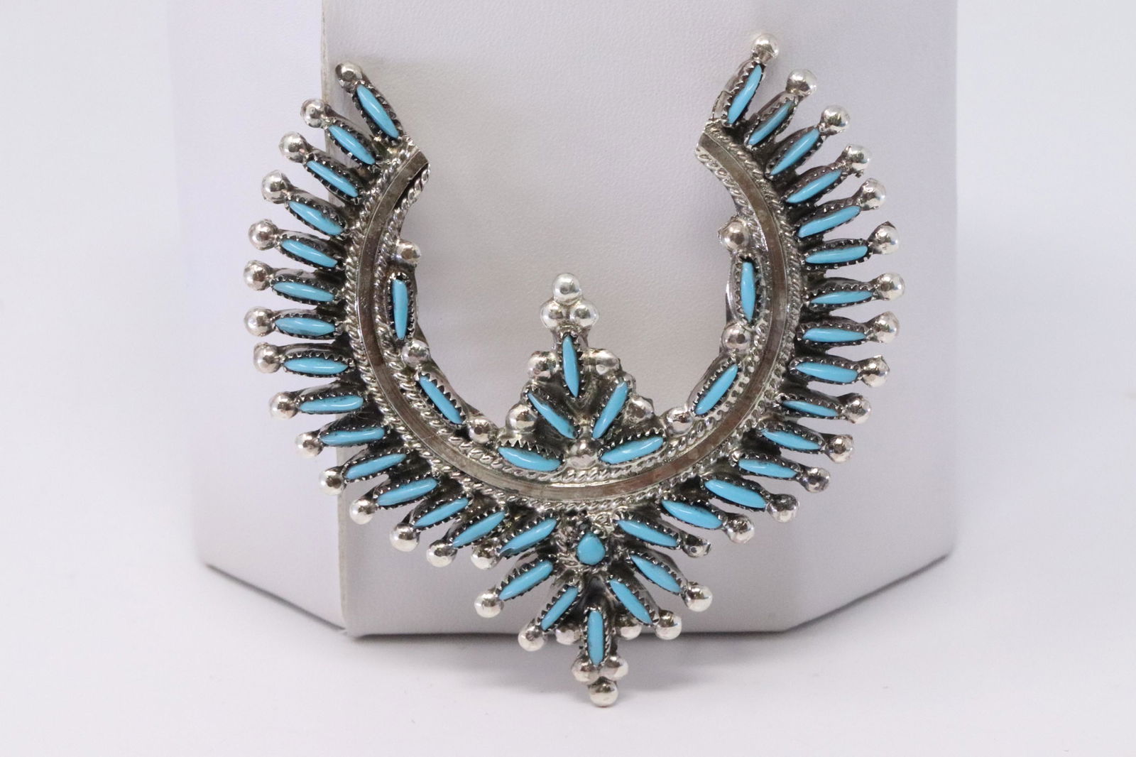 Native American Handmade Sterling Silver Zuni Turquoise (1 of 3)