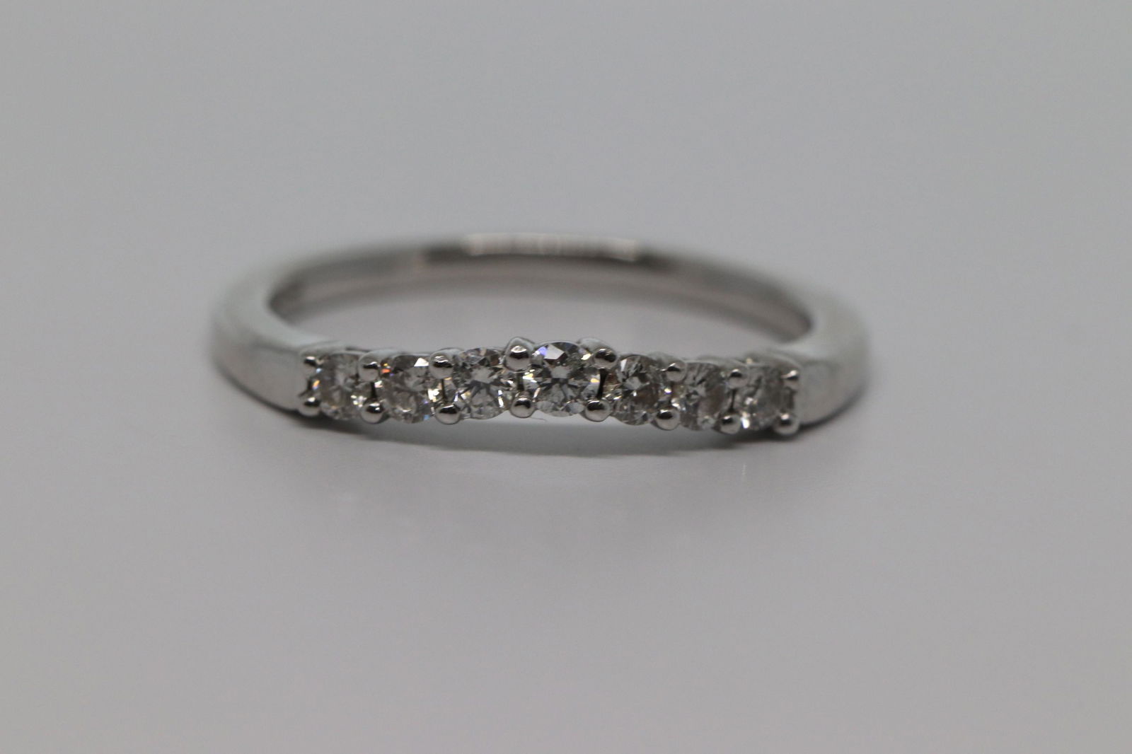 14Kt White Gold diamond Stackable Ring (1 of 3)