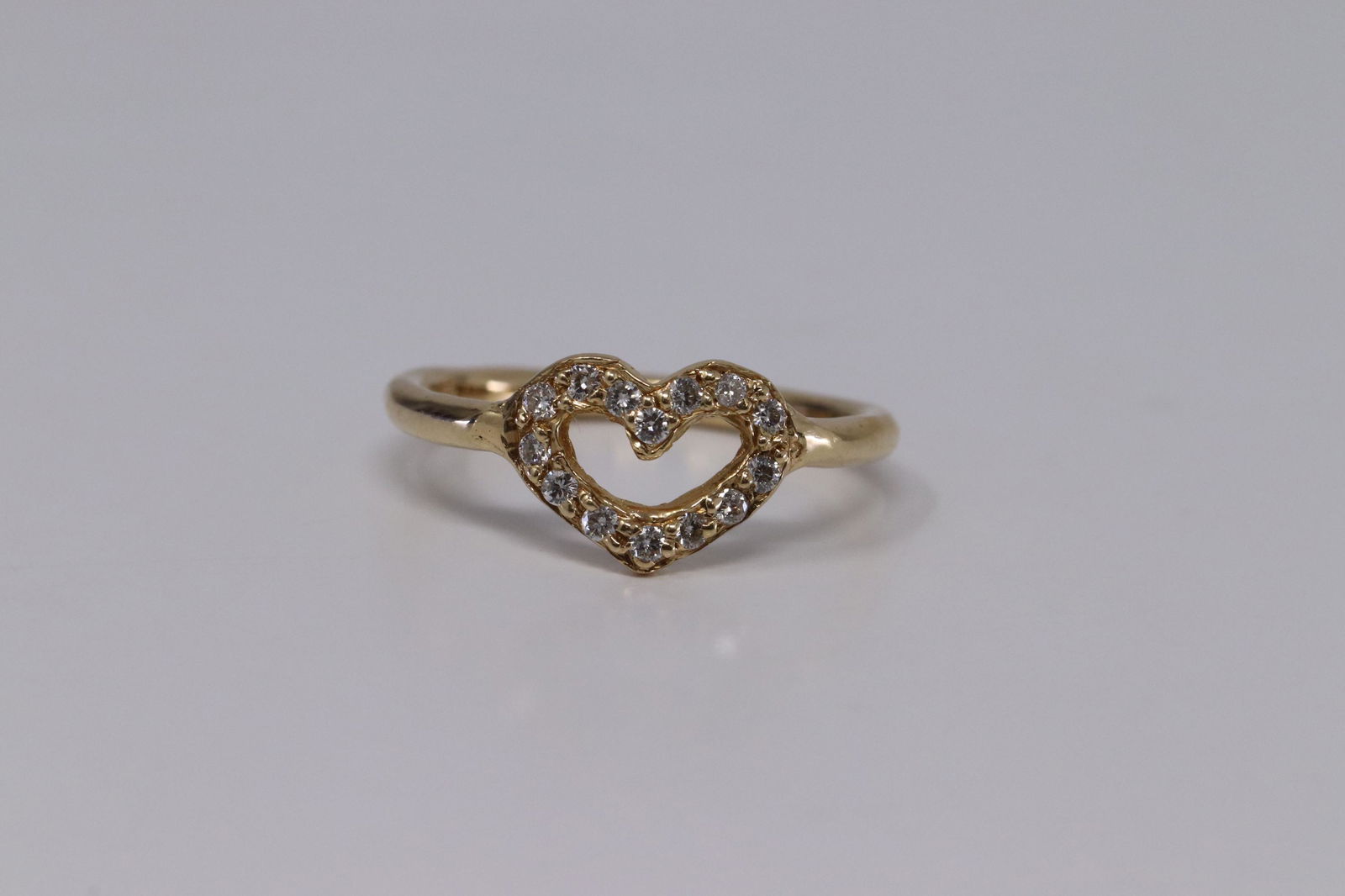 14Kt Heart Diamond Ring (1 of 3)