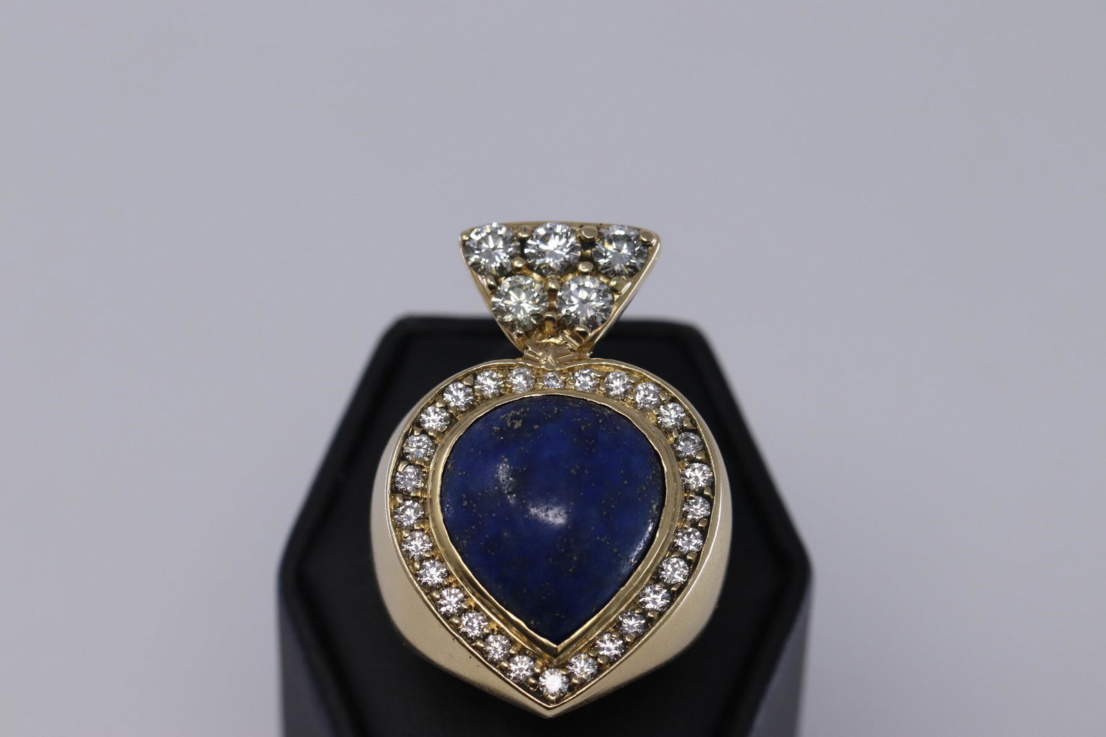 14KT Ladies Diamond Ring | Blue Lapis| Heart Shape (1 of 4)