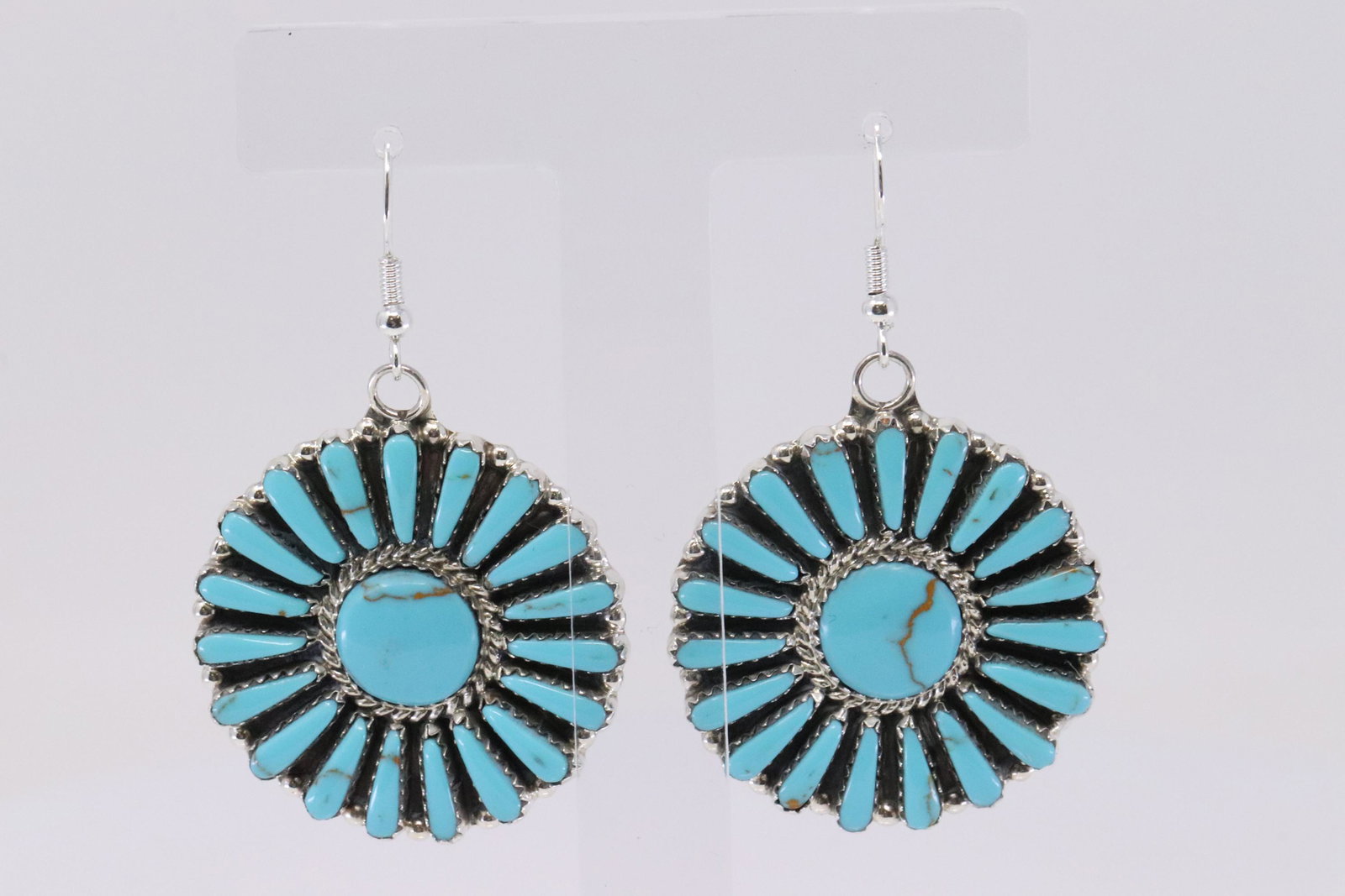 Native American Handmade Sterling Silver Navajo: This is a Native American Handmade Sterling Silver Navajo Turquoise Dangling Earring's By Pamela Benally.