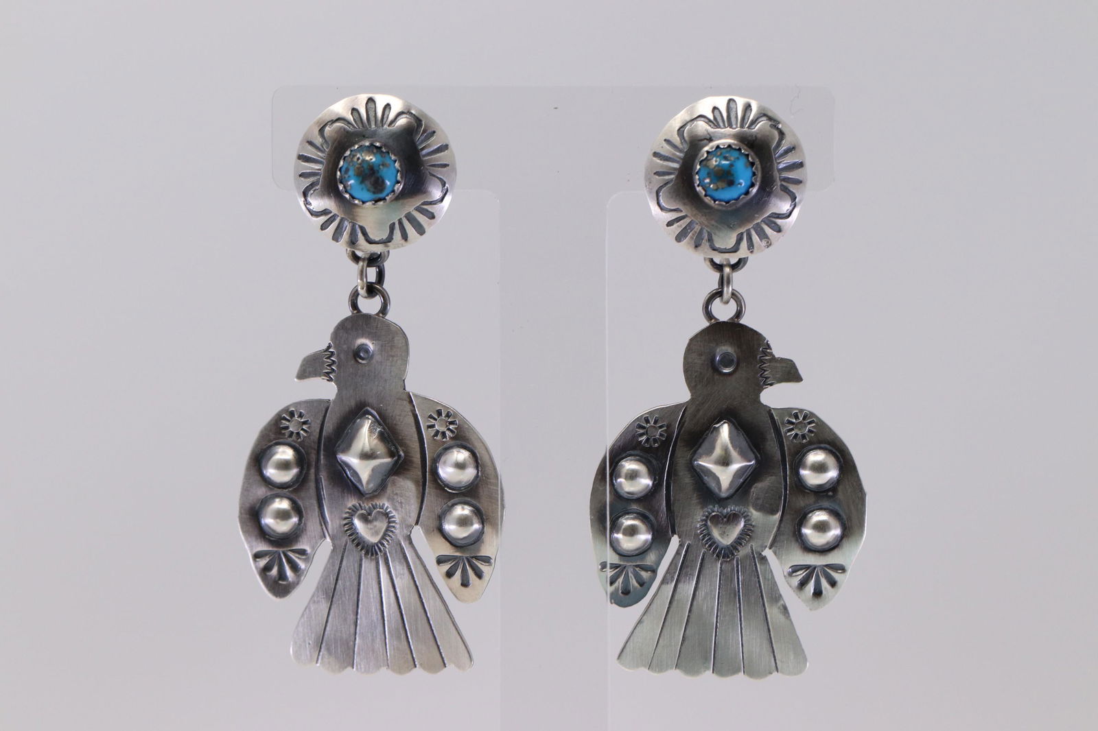 Native American Handmade Sterling Silver Turquoise Bird (1 of 7)