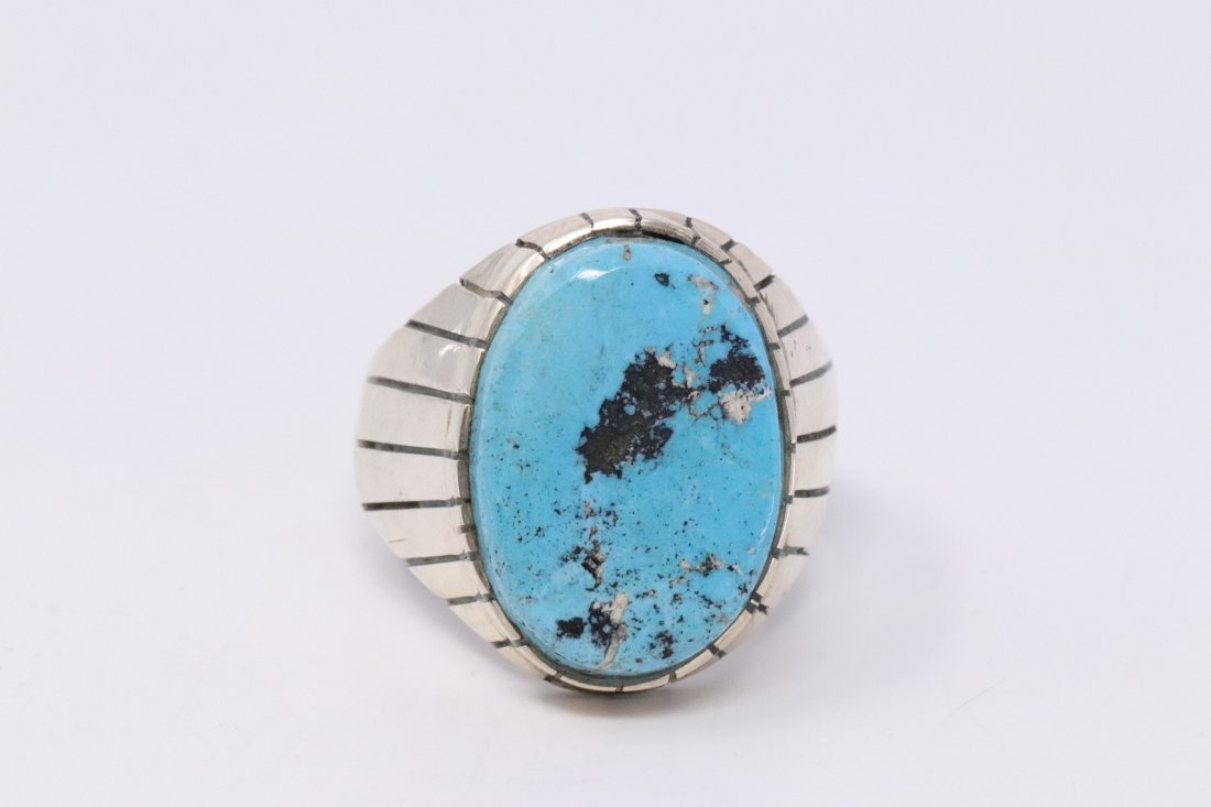 Native American Handmade Sterling Silver Navajo Turquoi (1 of 3)