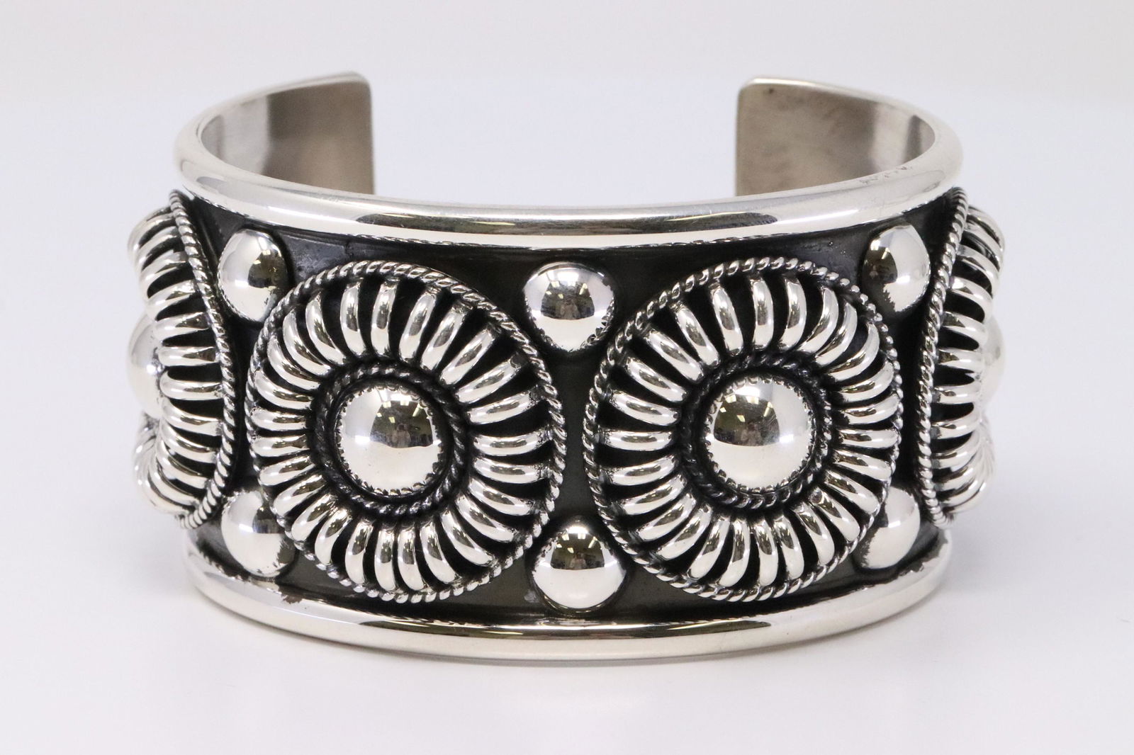 Native American Navajo Sterling Silver Bracelet by (1 of 5)