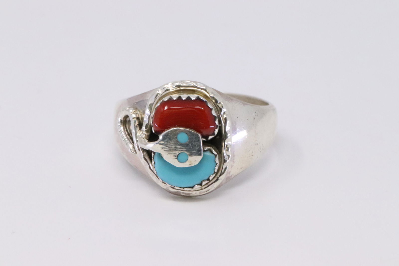 Native American Zuni Handmade Sterling Silver Turquoise (1 of 5)
