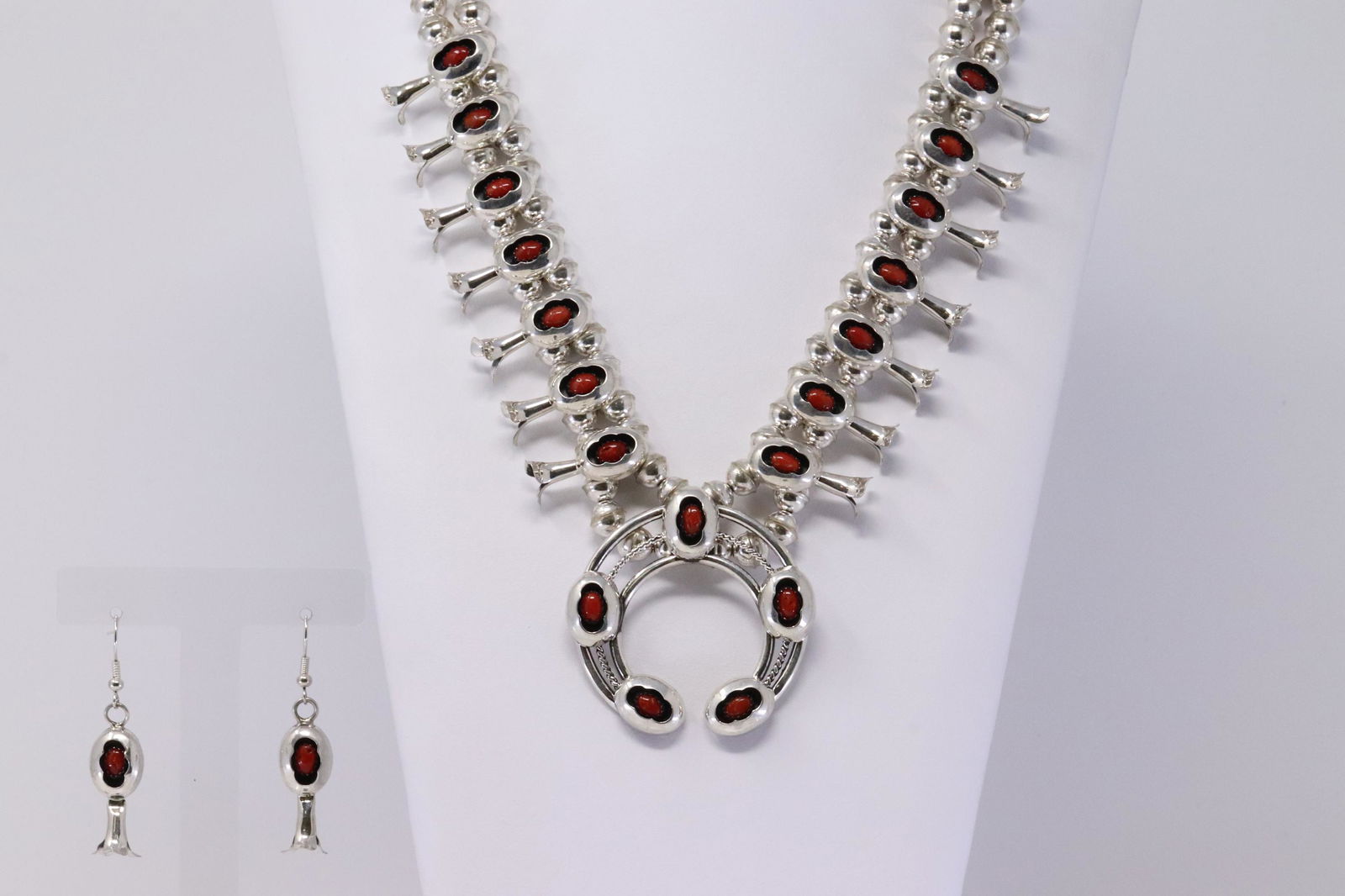 Native American Navajo Handmade Sterling Silver Coral (1 of 7)