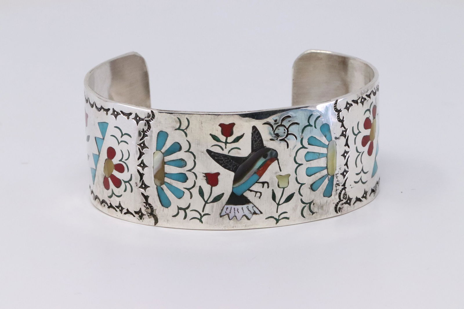 Native American Zuni Handmade Sterling Silver Cardinal (1 of 5)