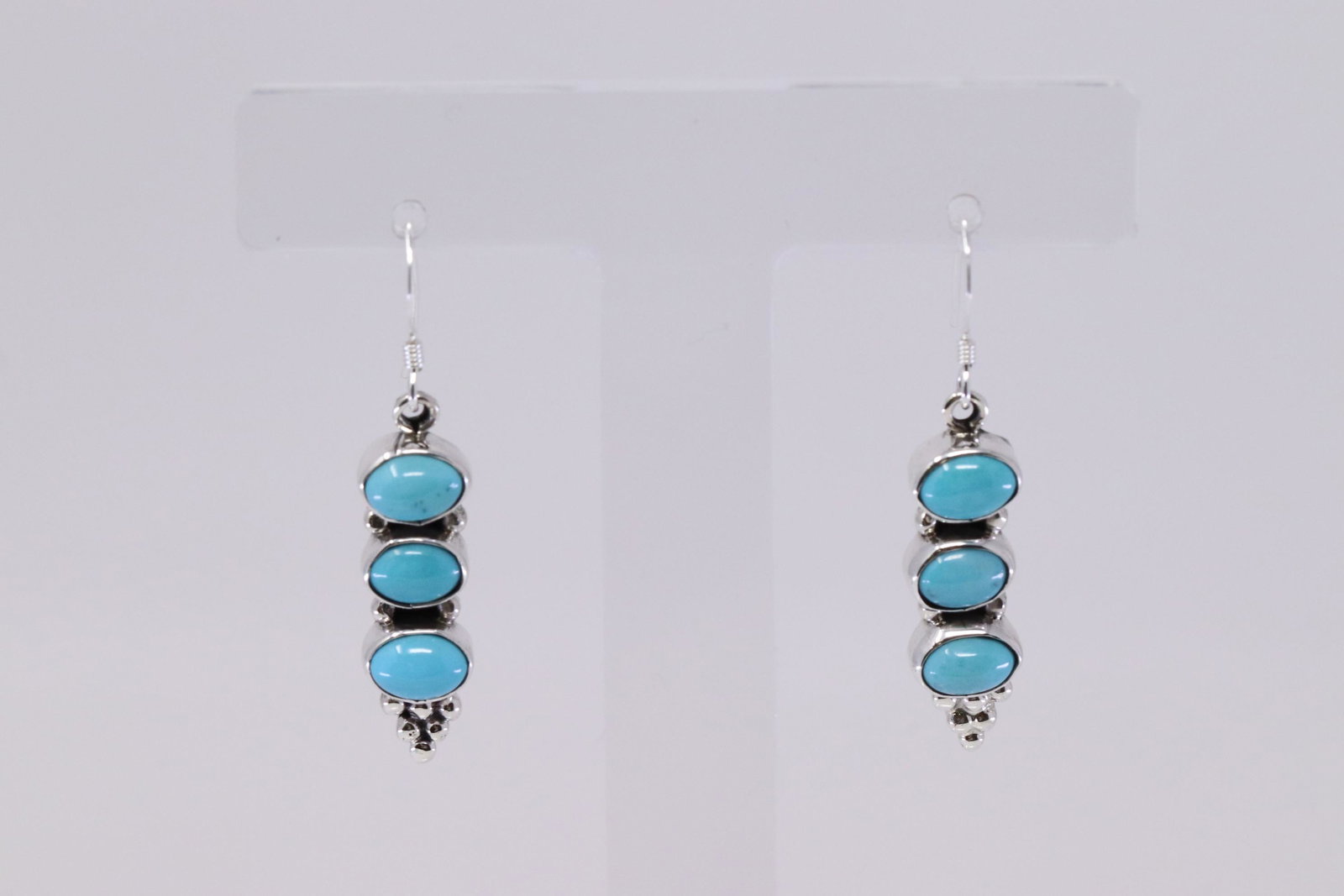 Native American Navajo Handmade Turquoise Earring's By: This is a Native American Navajo Handmade Turquoise Earring's By Gary Shorty.