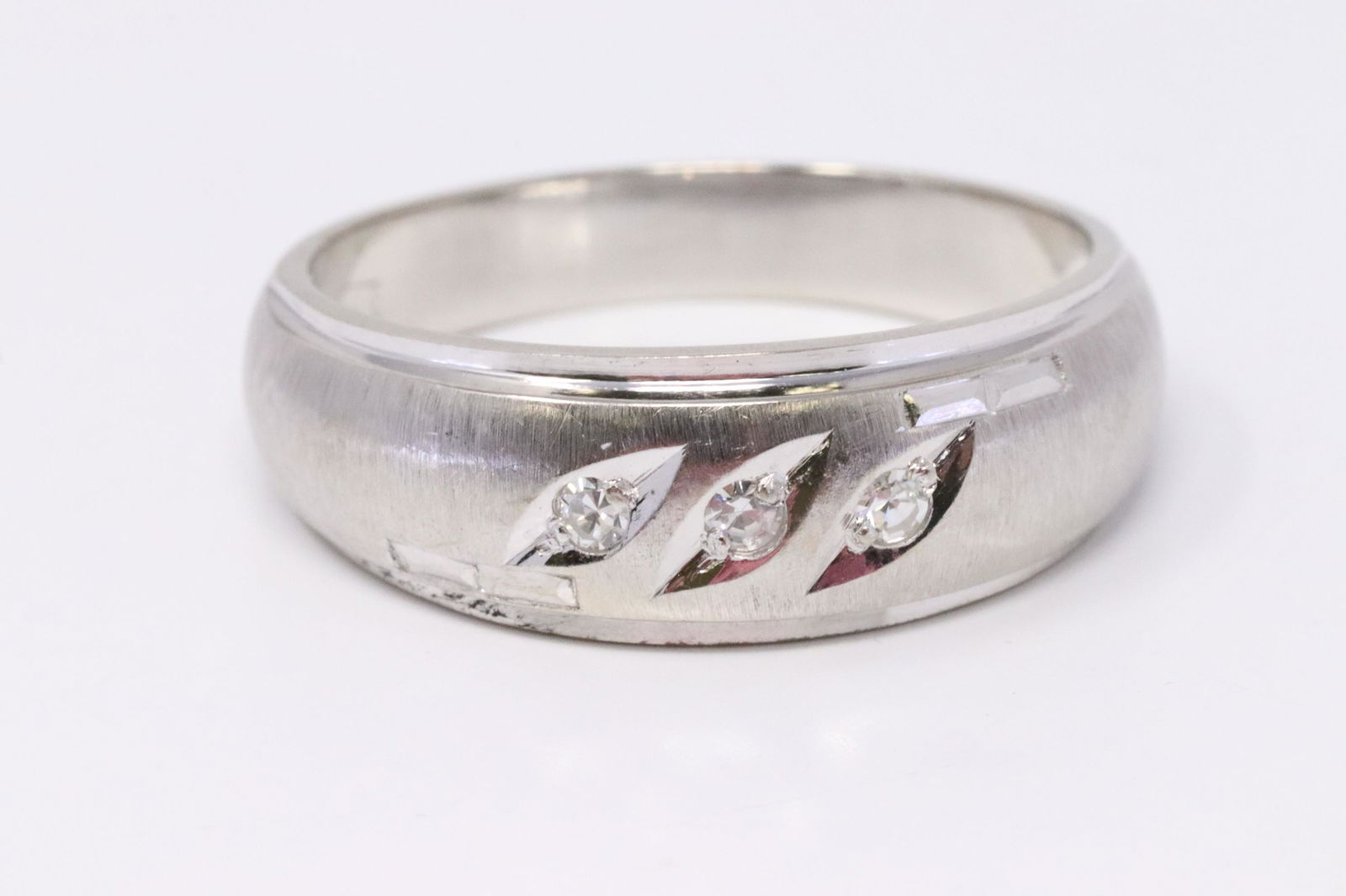 14KT Men's White Gold Diamond  Ring (1 of 5)