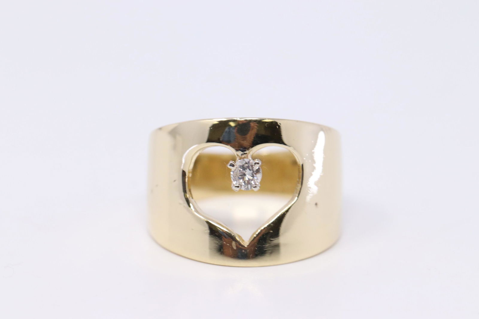 14Kt Diamond Heart Ring (1 of 4)