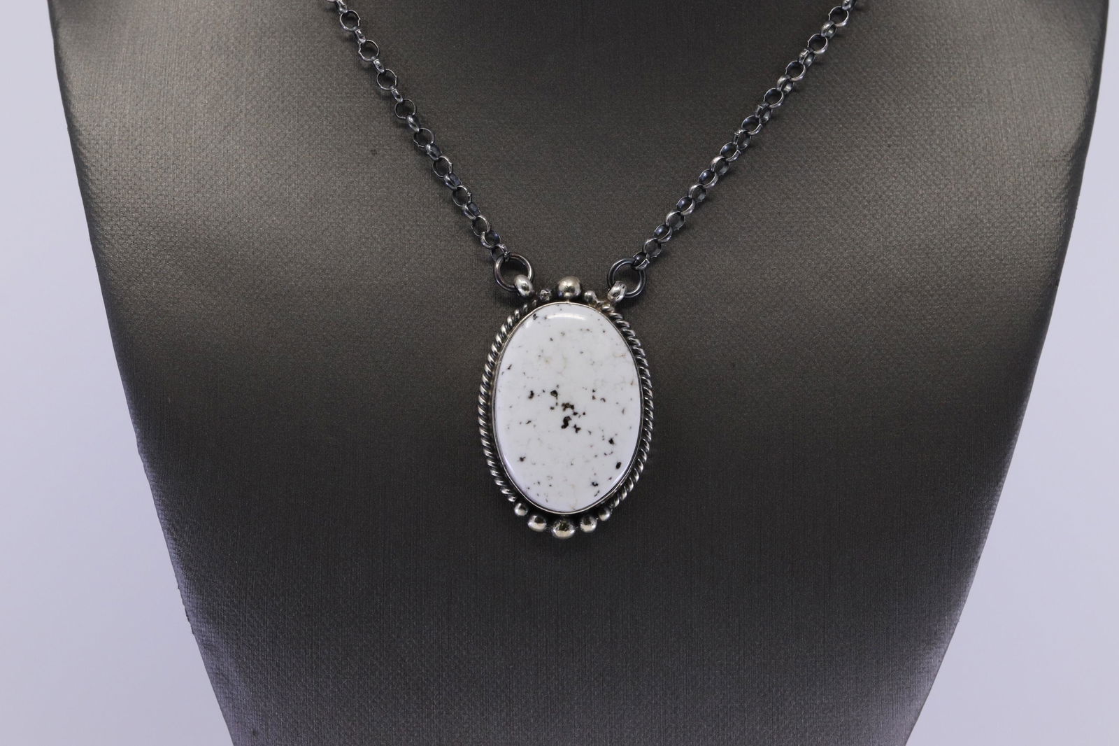 Navajo Handmade Sterling Silver Necklace By Elouise Kee (1 of 4)