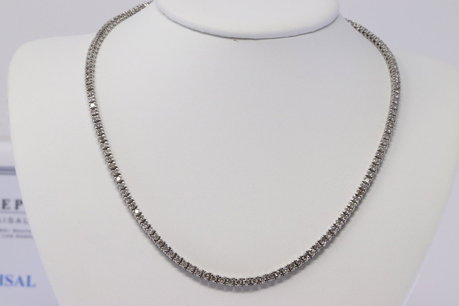 14Kt Diamond Tennis Necklace 11.00cttw (1 of 6)
