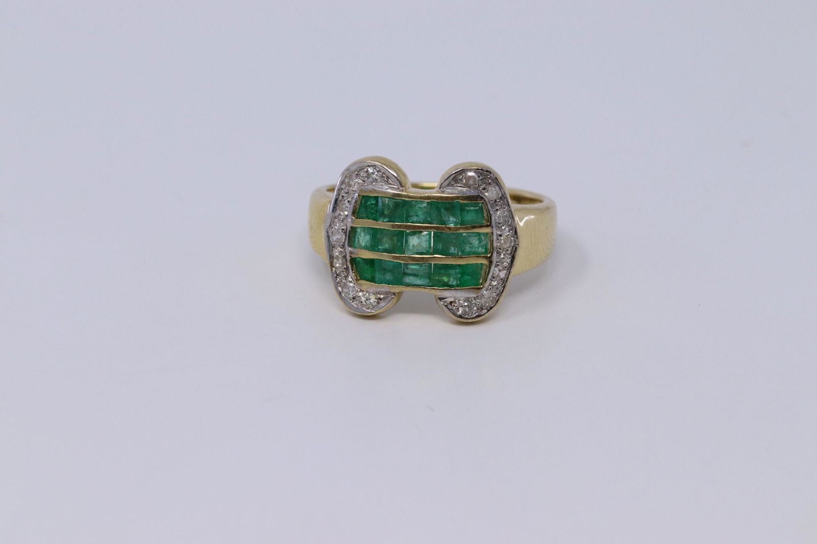 18KT Diamond|Emerald Ring (1 of 3)