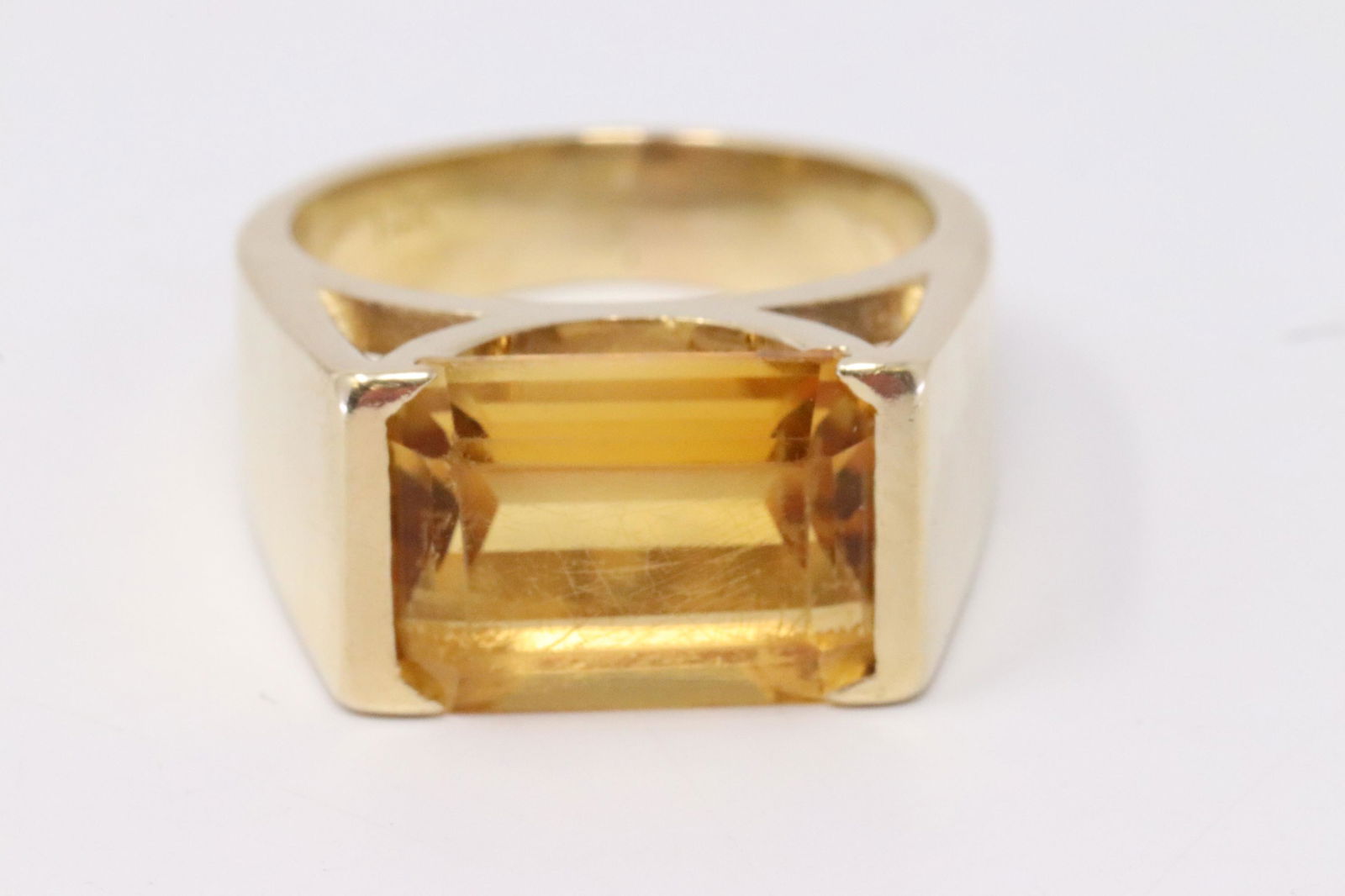 14KT Men's Yellow Gold Ring/Citrine (1 of 5)
