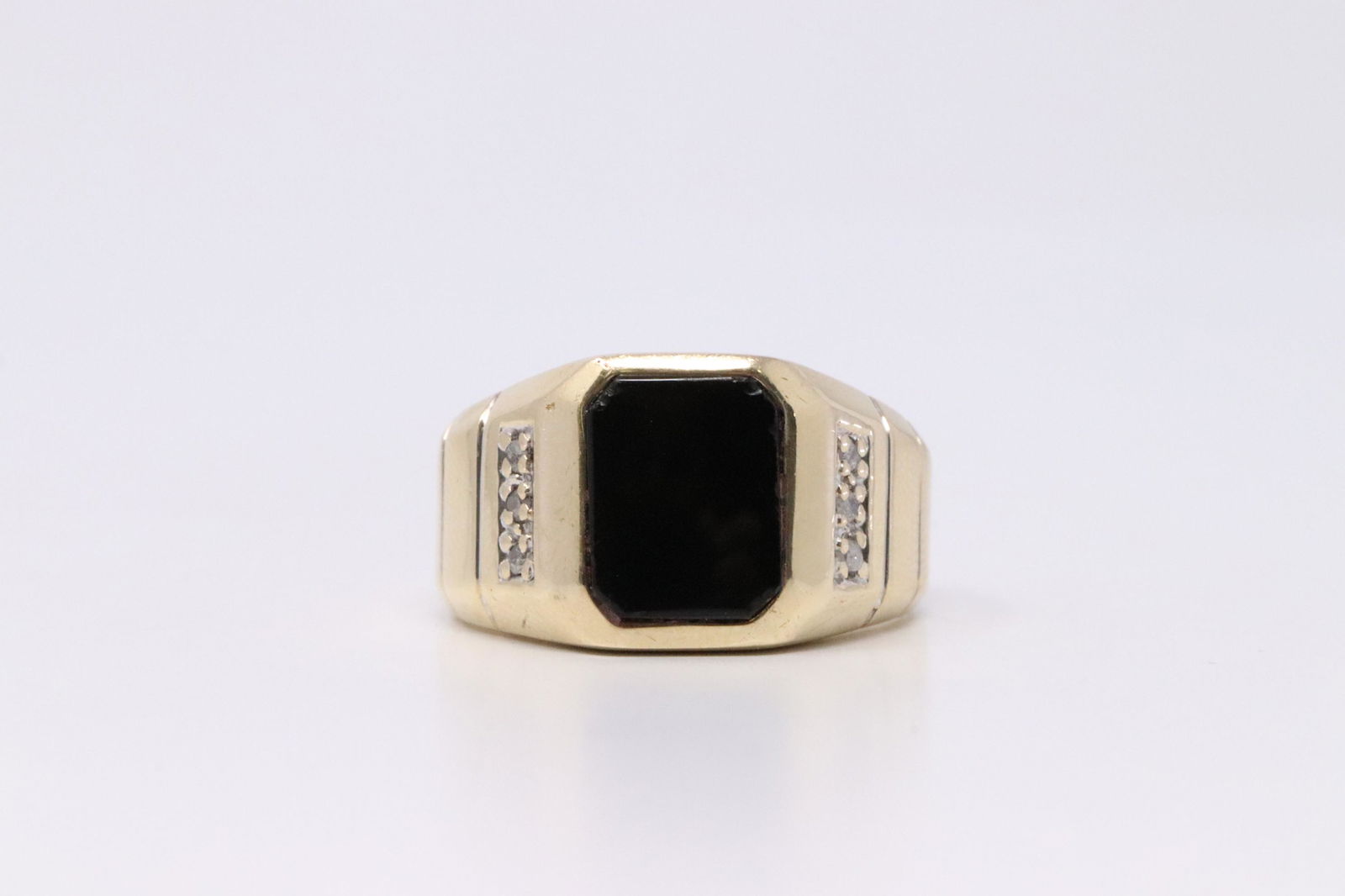 Men Yellow Gold Diamond Ring (1 of 4)