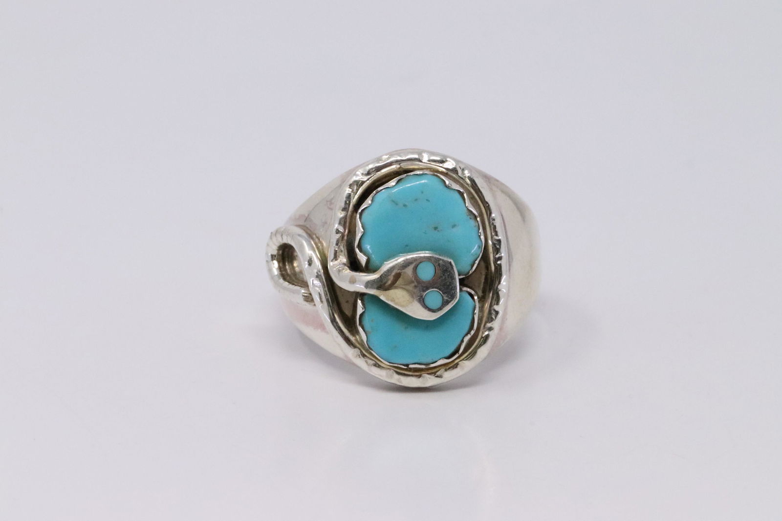 Native America Zuni  Handmade Sterling Silver Turquoise (1 of 4)