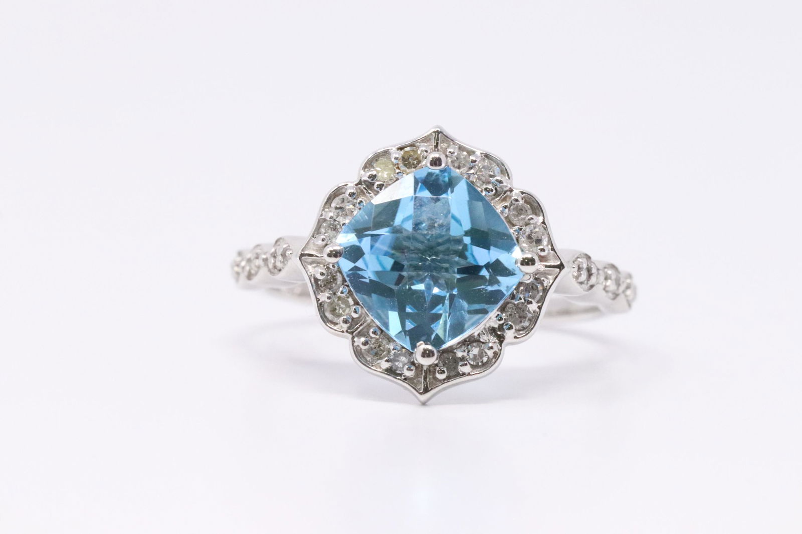 14KT Ladies Diamond/Blue Topaz (1 of 4)