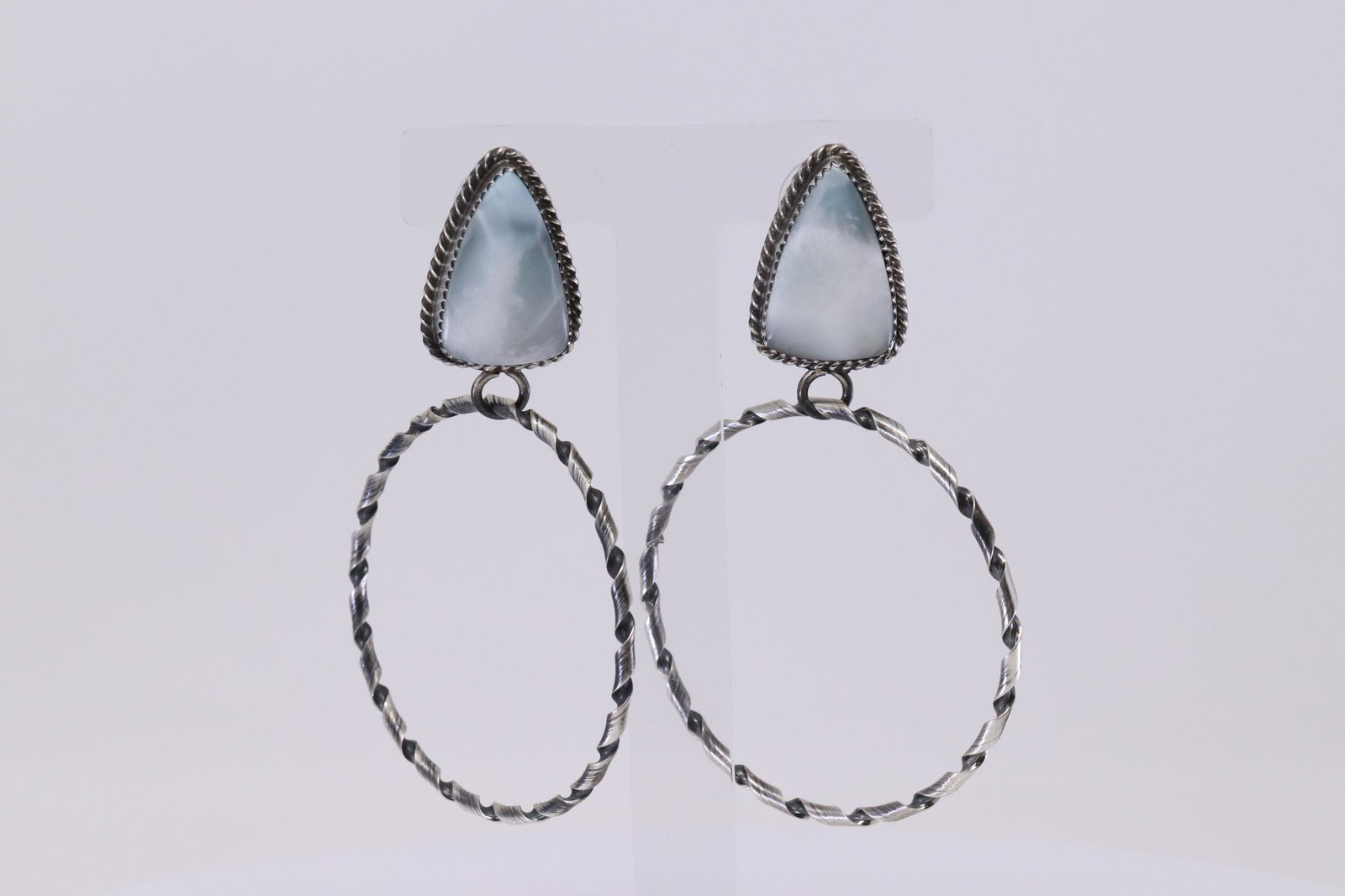 Native American Navajo Handmade Sterling Silver Larimar (1 of 4)
