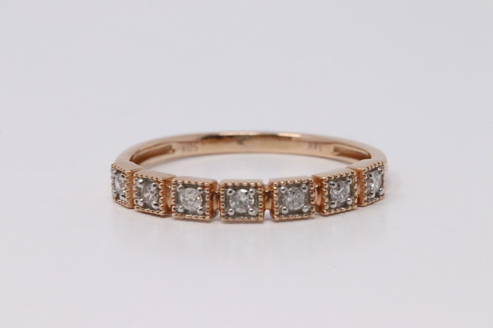 14kt Rose Gold Diamond Ring. (1 of 4)