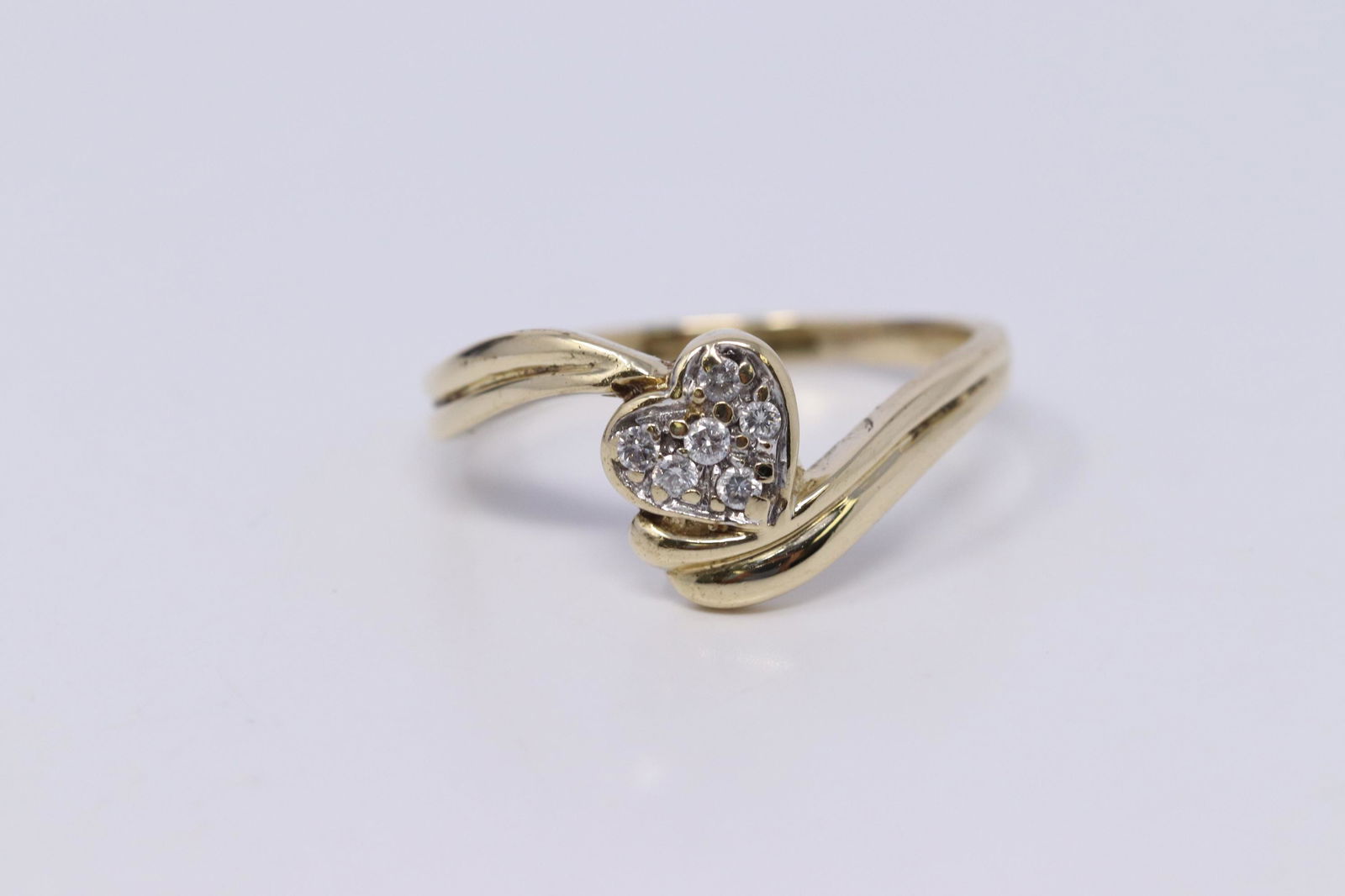 14Kt Diamond Heart Ring (1 of 3)