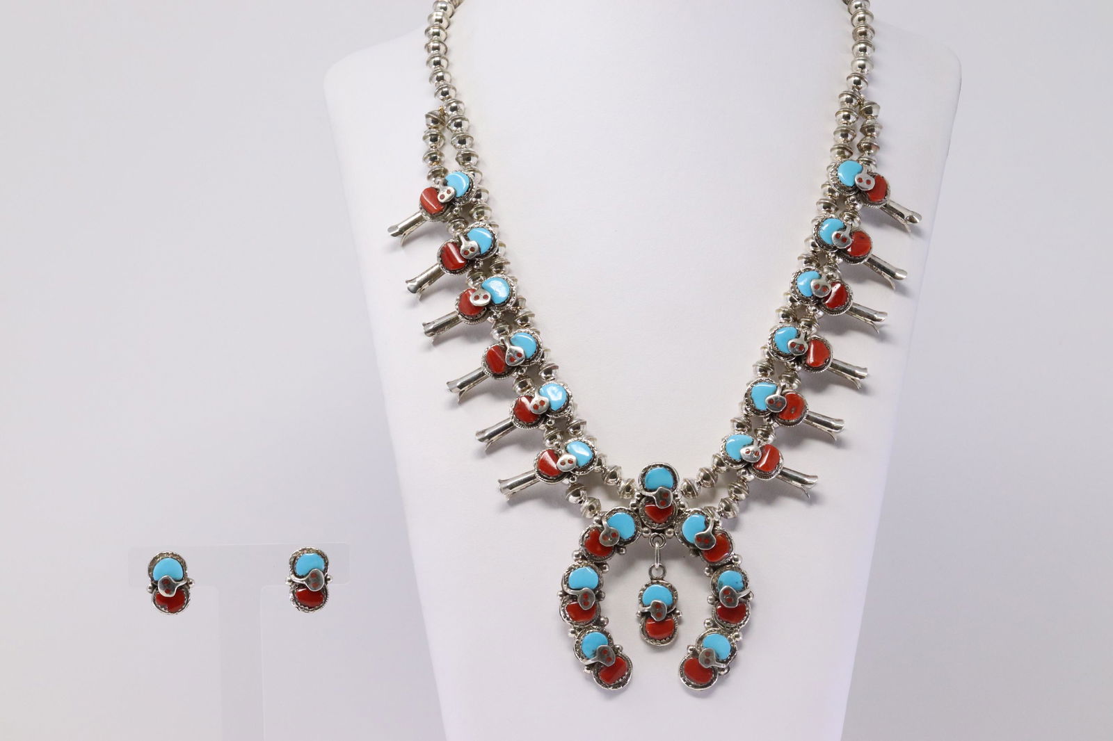 Native American Zuni Handmade Sterling Silver Turquoise (1 of 9)