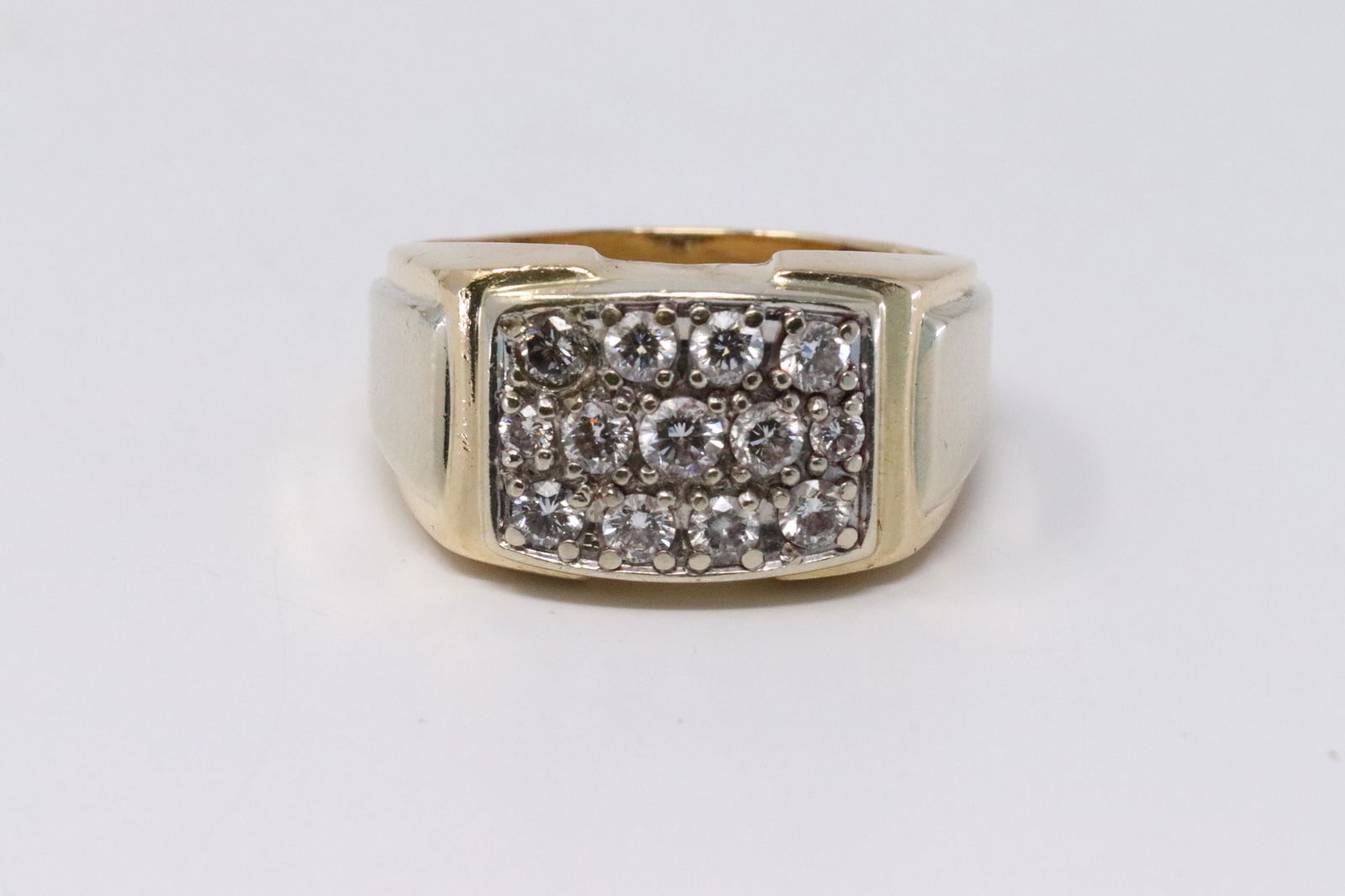 14KT Men's Yellow Gold Diamond Ring (1 of 4)
