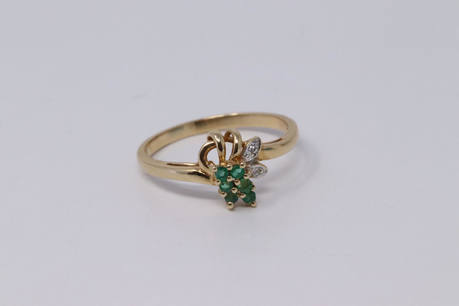 14KT Emerald/Diamond Ring (1 of 3)