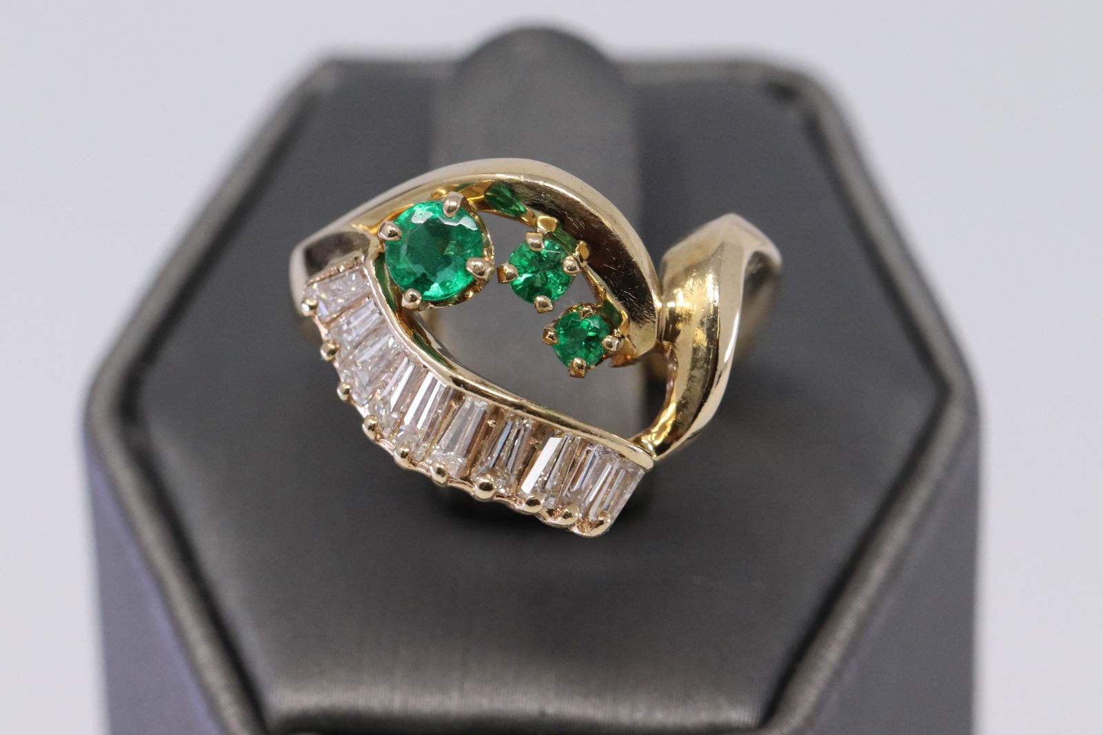14Kt Emerald/Diamond Ring (1 of 3)