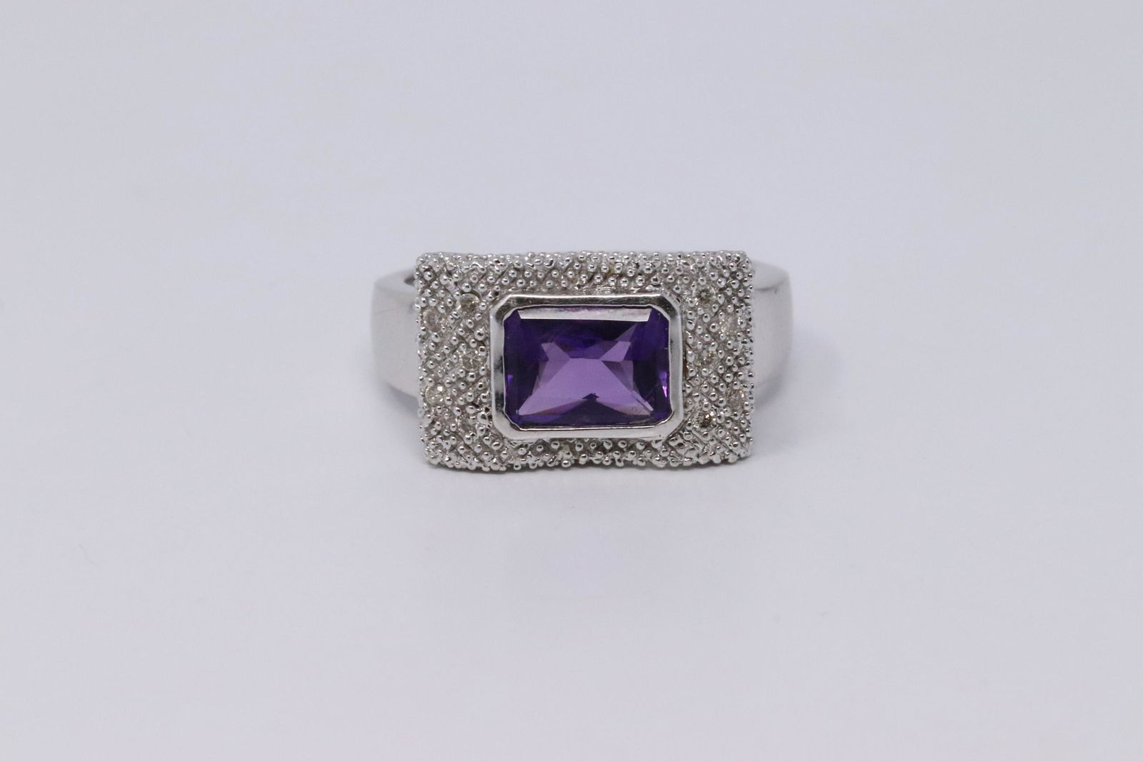 14KT Ladies Diamond Ring/ Amethyst (1 of 3)