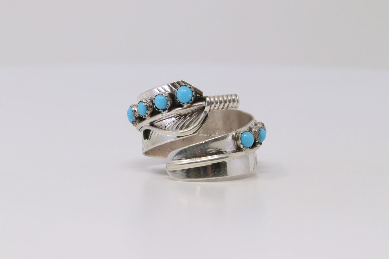 Native America Navajo Handmade Sterling Silver Feather (1 of 4)